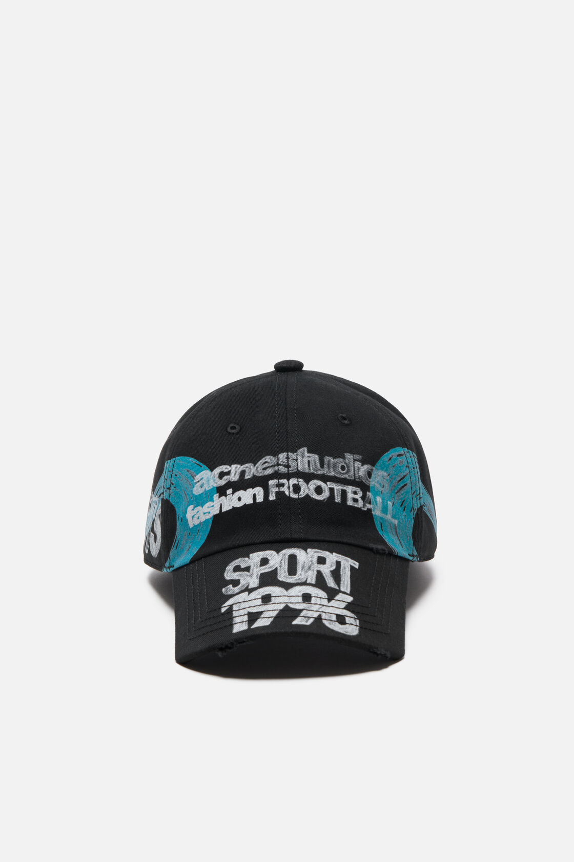 Distressed logo cap, Black, 2000x