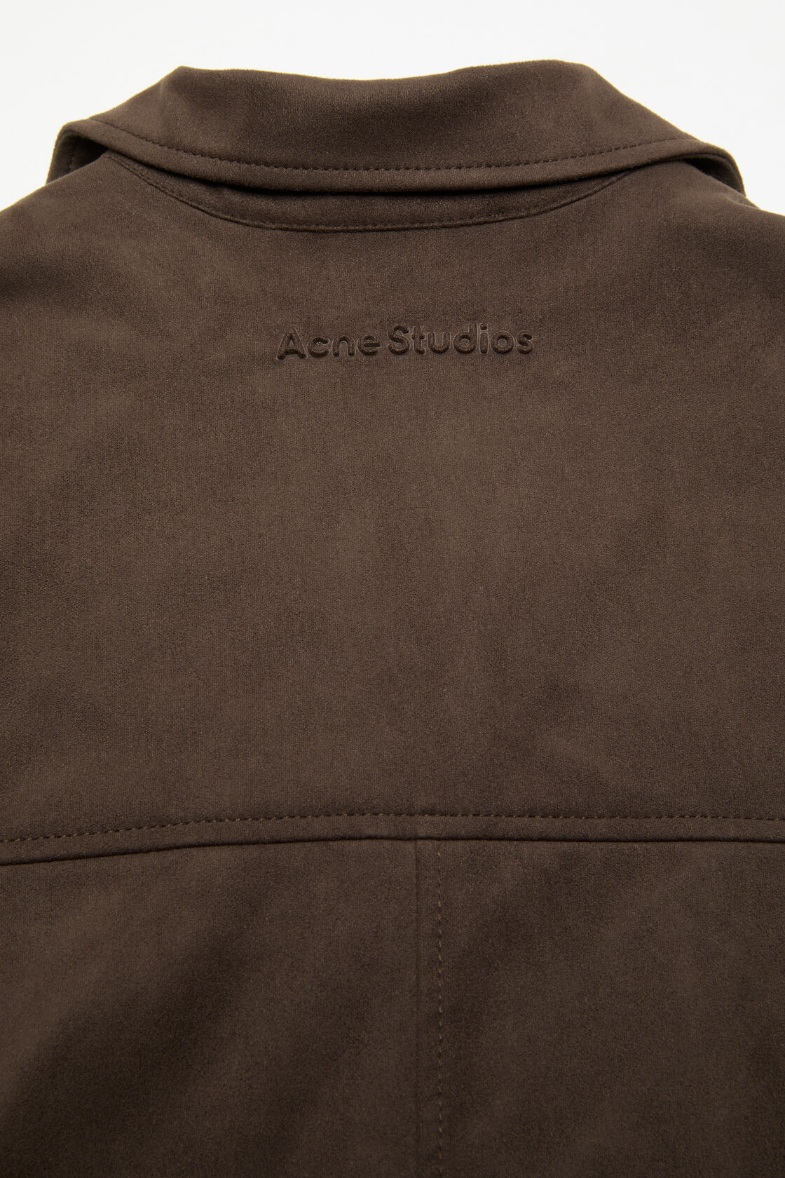 Faux suede overshirt, Chocolate brown, 2000x