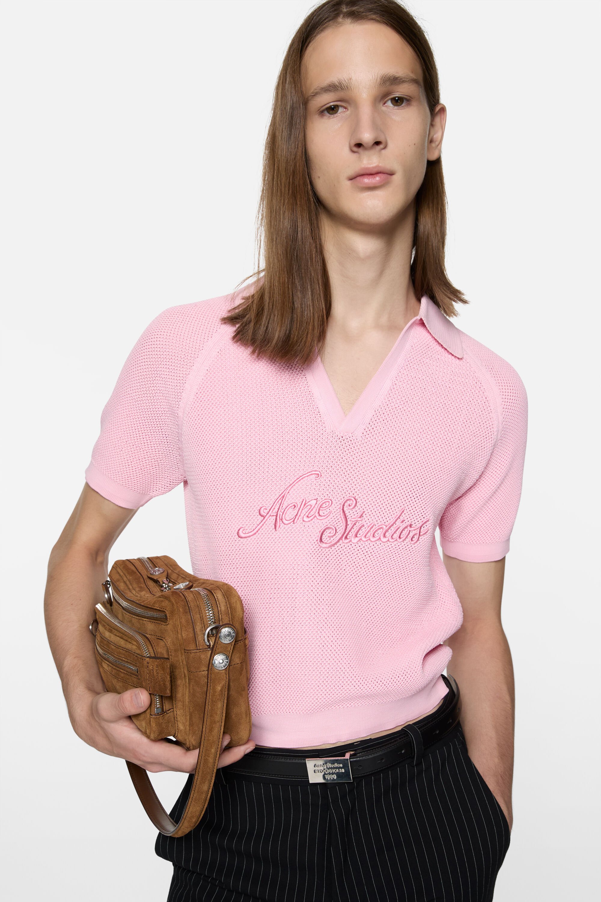 Acne Studios - Vネックニット - ピンク