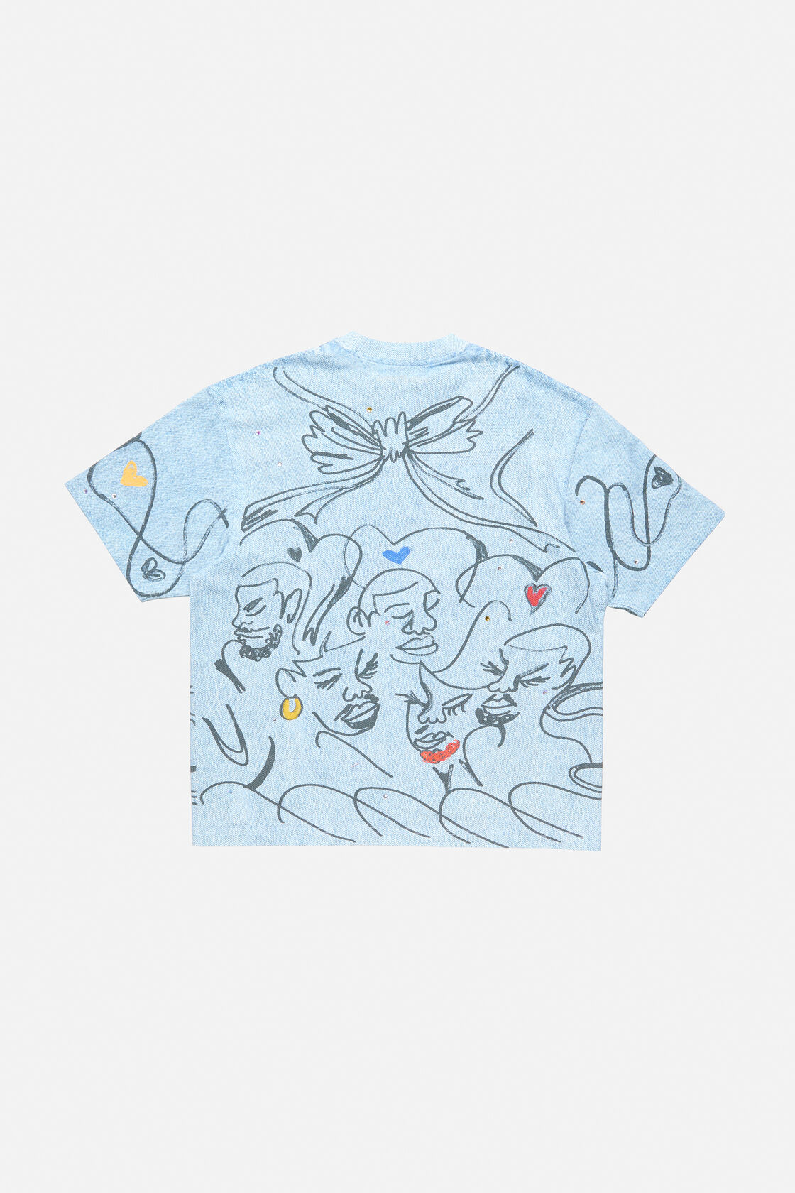 Printed t-shirt - Relaxed fit, Light blue, 2000x
