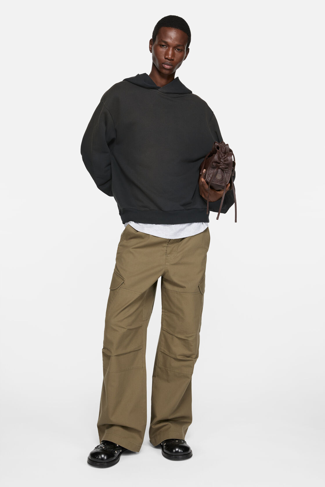 Lace-up leather shoes, Black, 2000x