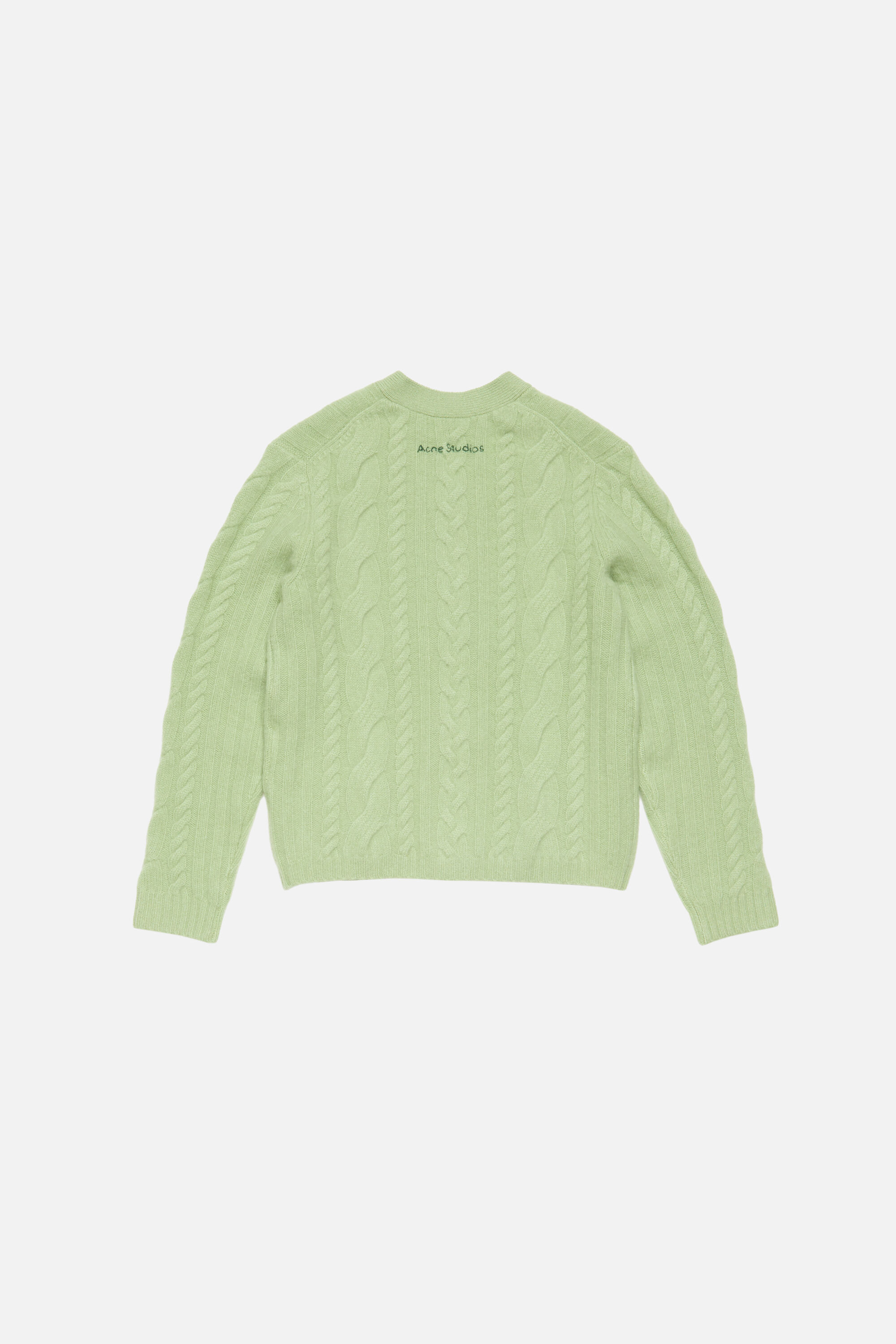 Acne Studios - カシミヤケーブルニットカーディガン - セージグリーン