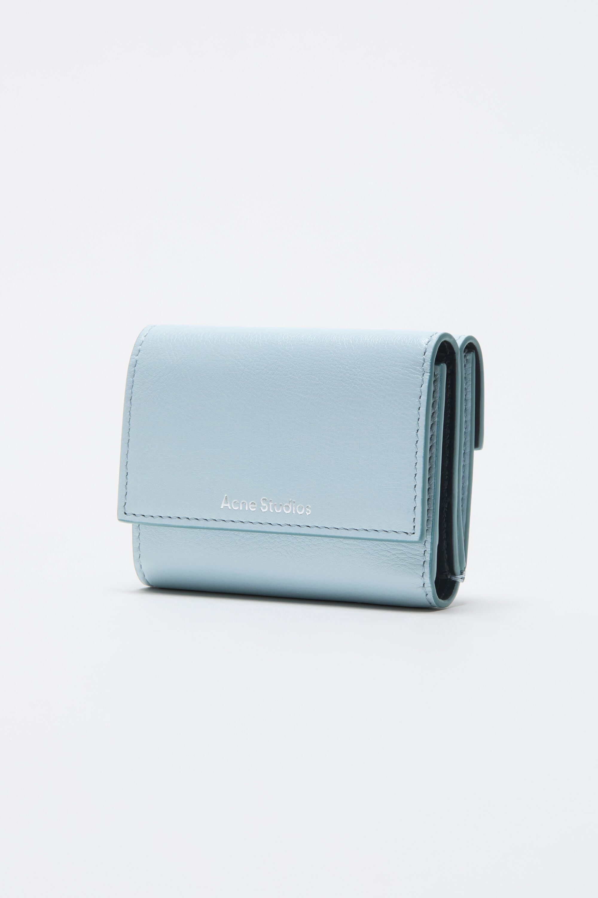 Acne Studios - レザー製三つ折りウォレット - ダスティブルー