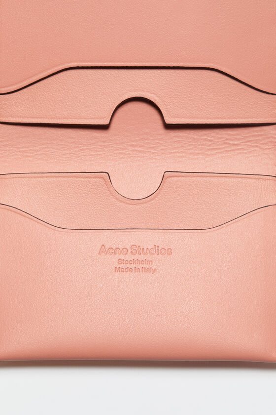 Acne Studios - 折りたたみ式レザーウォレット - サーモンピンク
