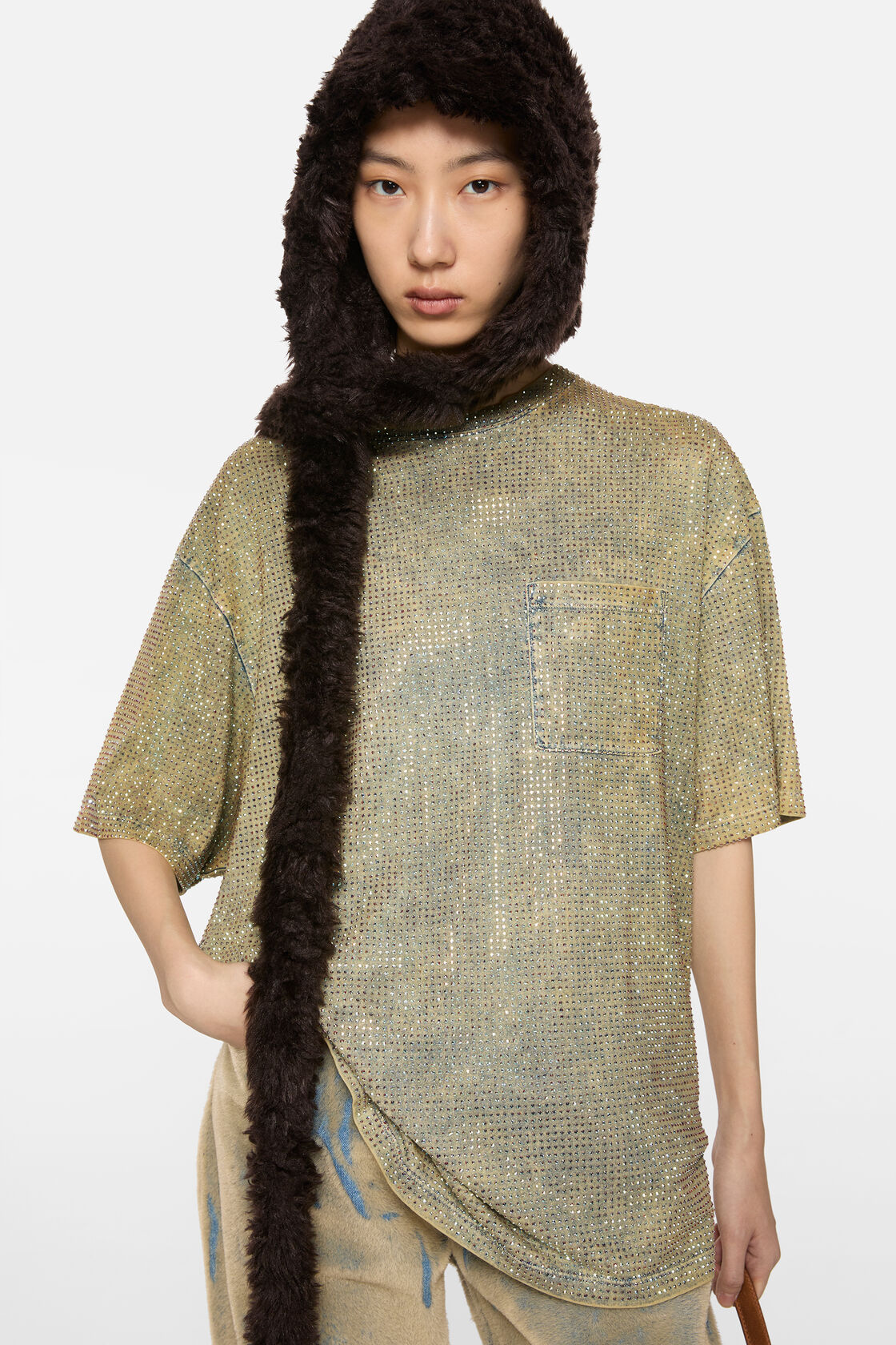 Rhinestone t-shirt, Mid Blue, 2000x