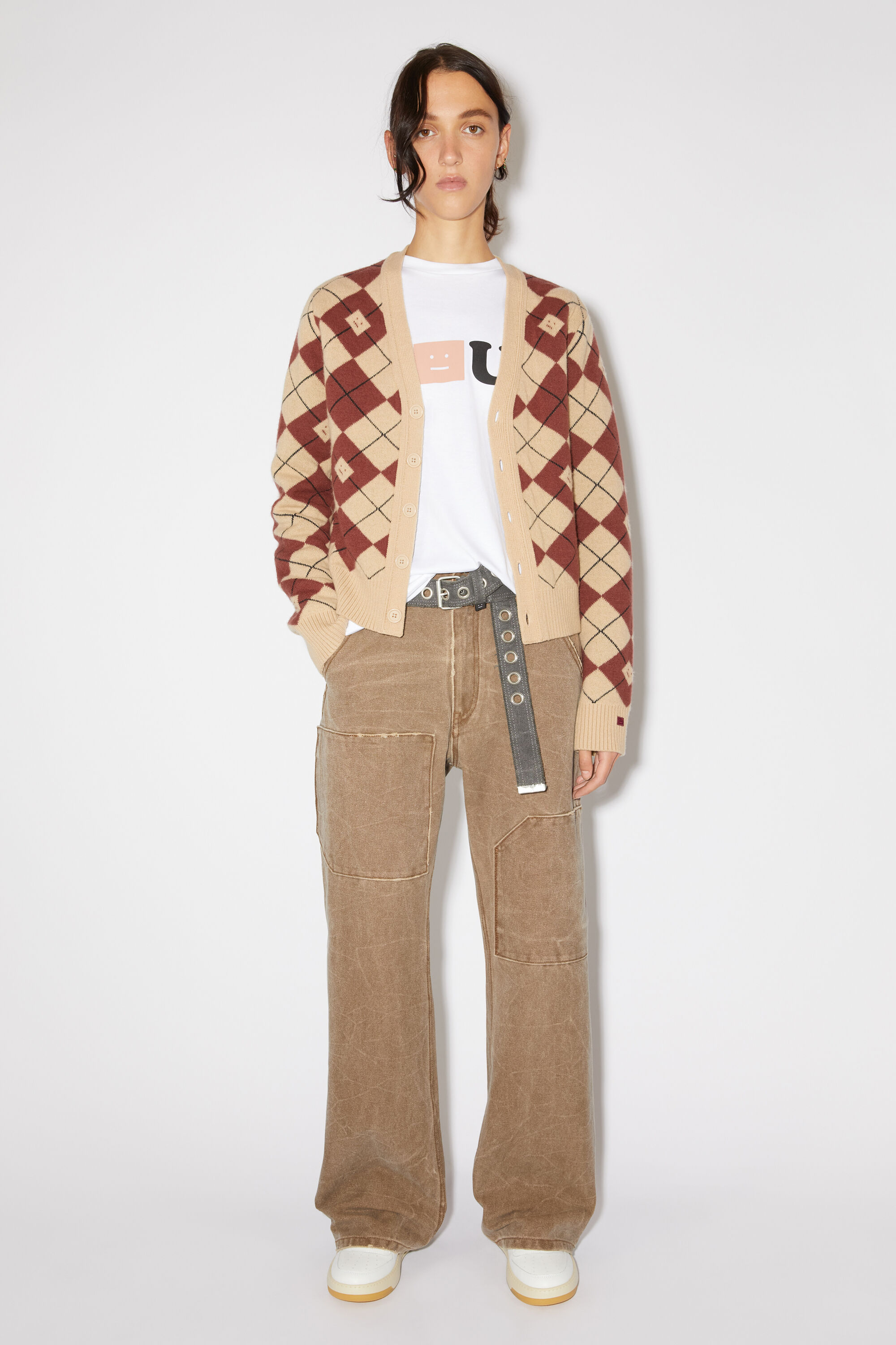 아크네 스튜디오 Acne Studios Patch canvas trousers - Toffee brown