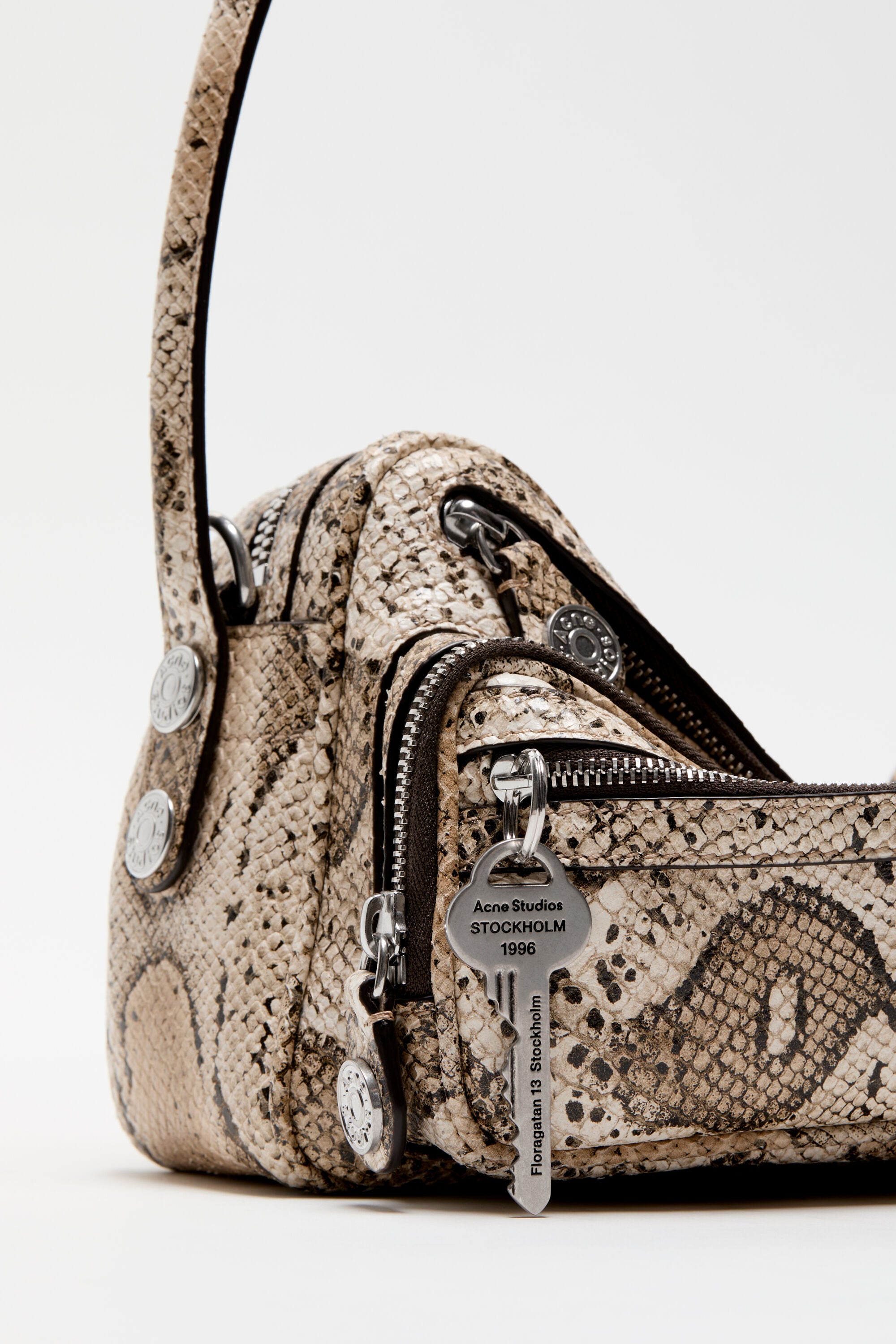 Acne Studios - Camero Party snake-print bag - Beige Multi
