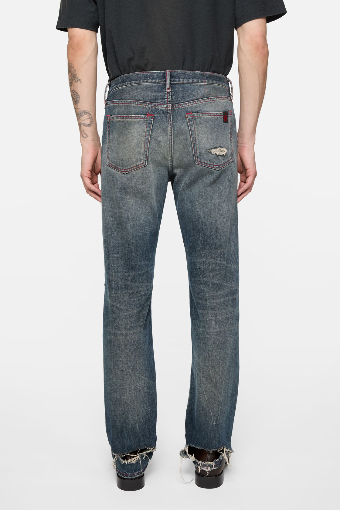 Re-edition worn jeans - 1996M, Mid Blue, 2000x