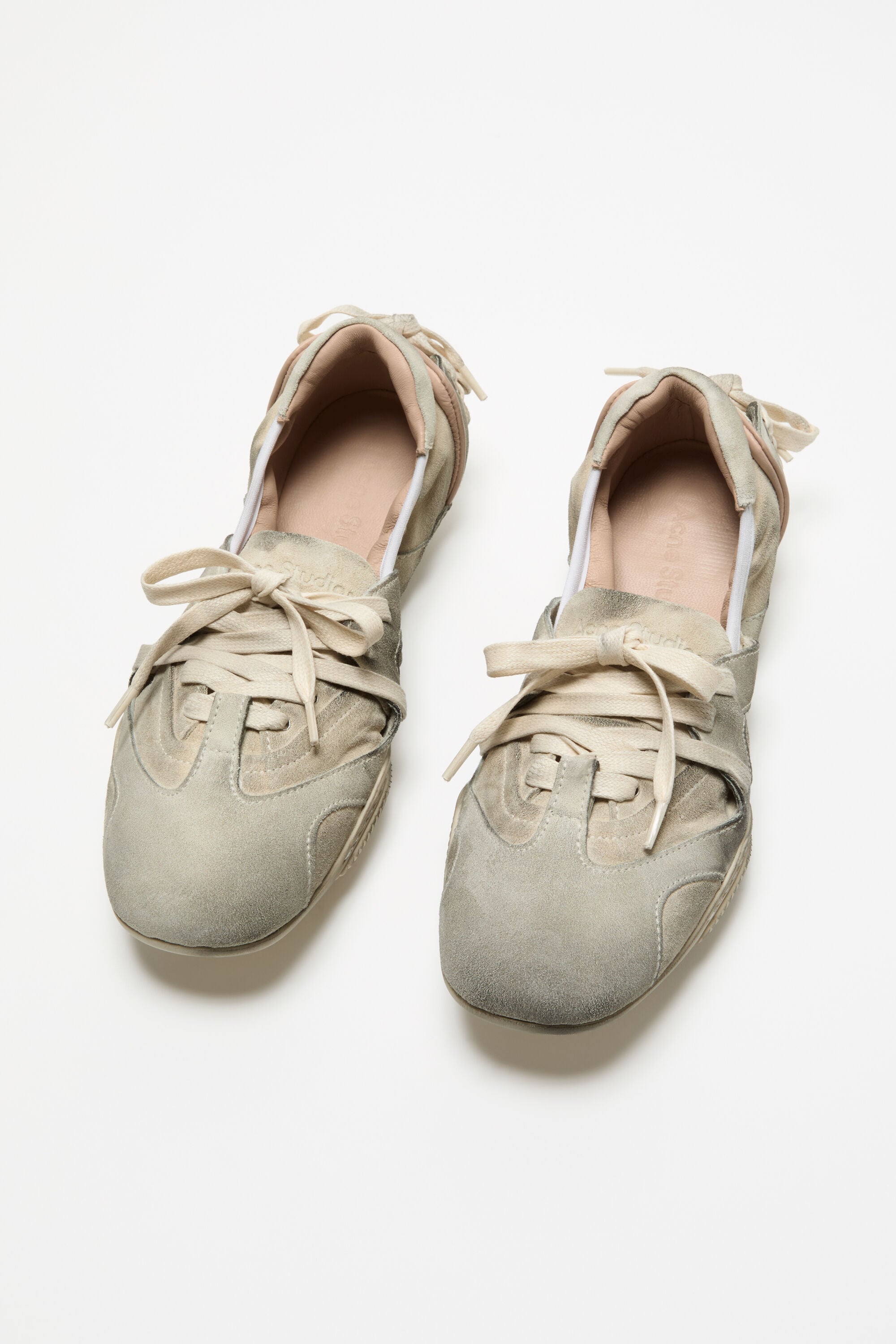 Acne Studios - Lace-up suede shoes - Multi White
