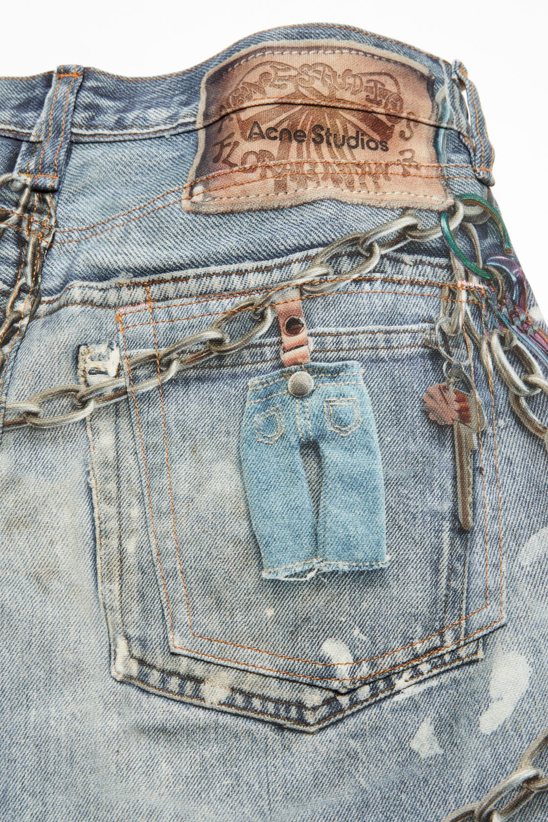 Baggy fit trousers - 1981F, Mid Blue, 2000x