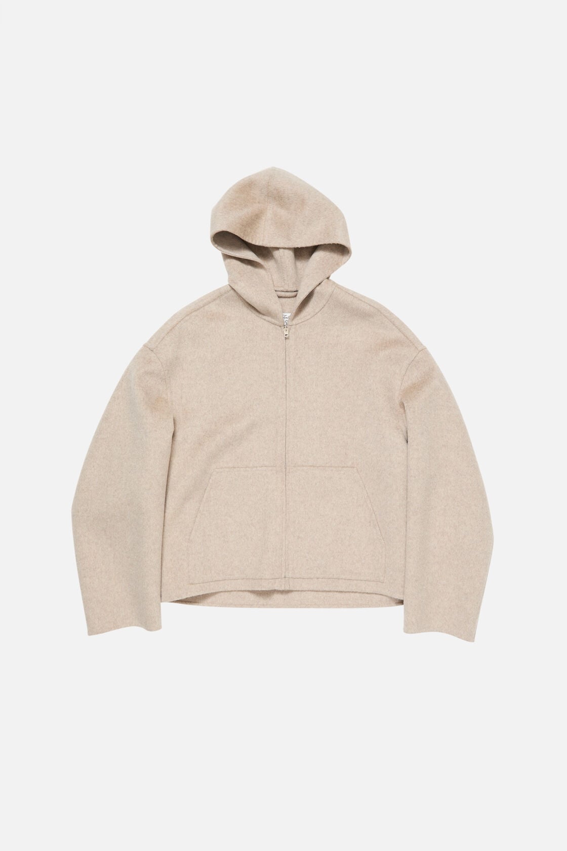 Cashmere jacket with hood, Oatmeal melange, 2000x