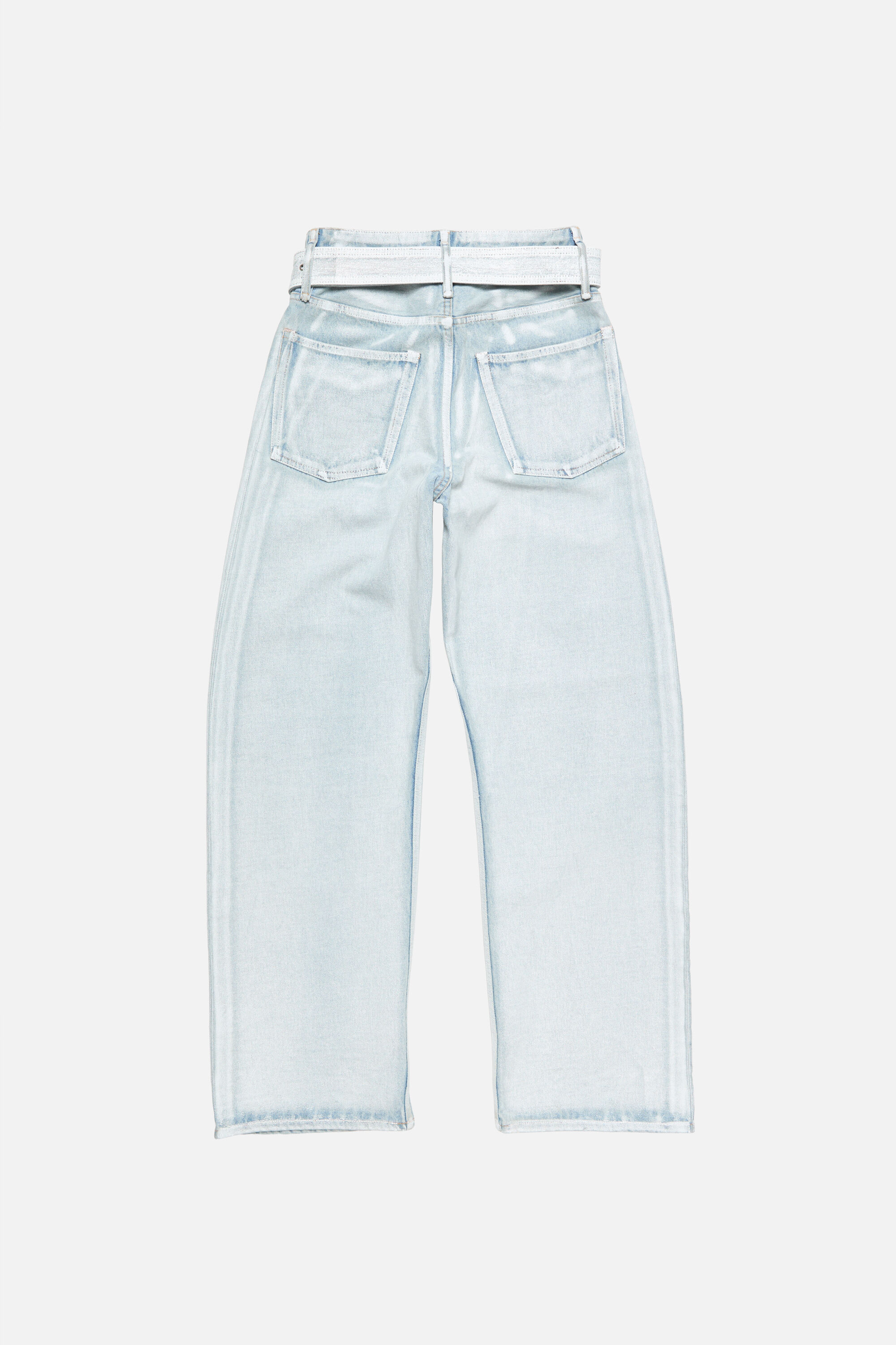 Acne Studios - Denim trousers with belt - Blue/white
