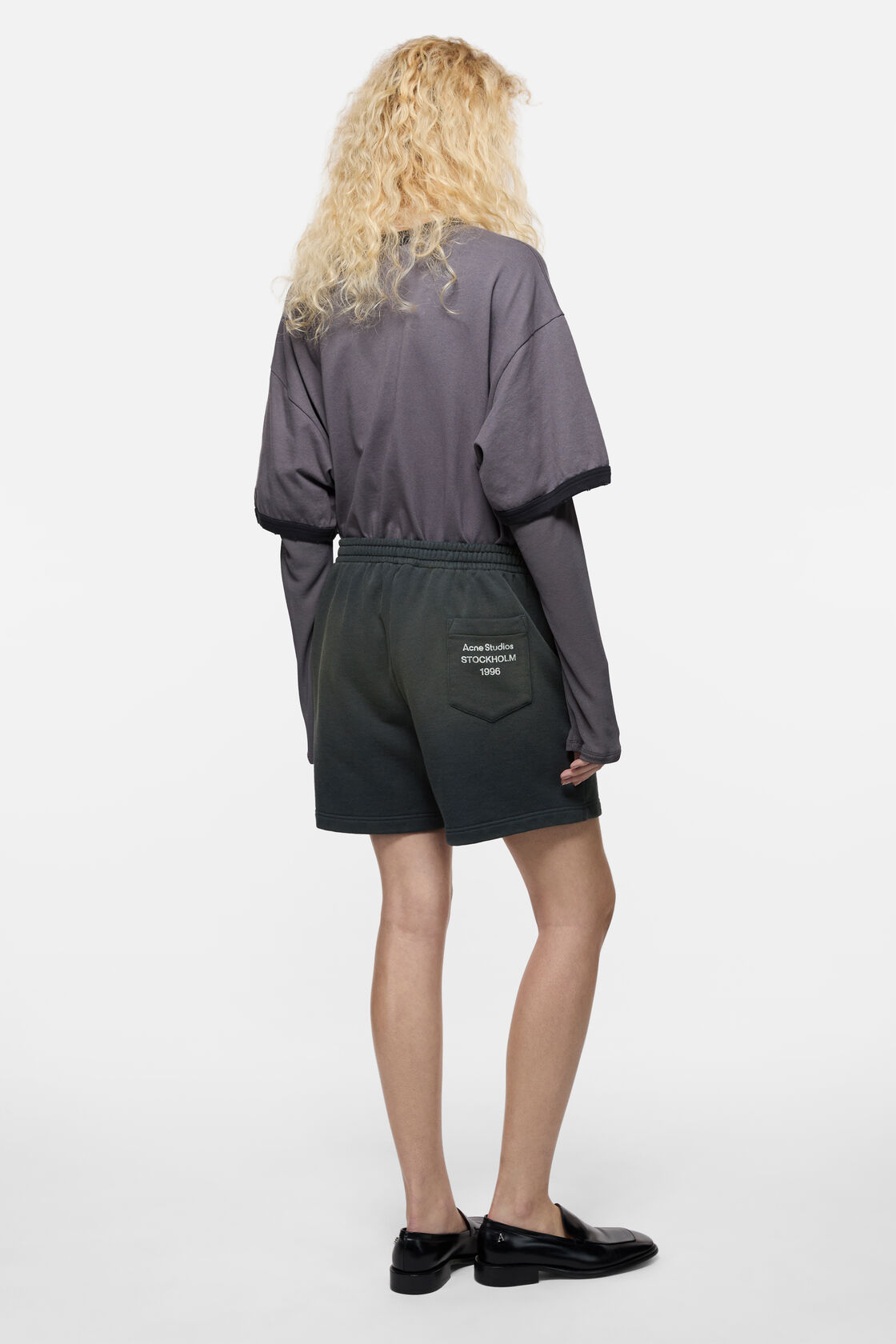 Vintage fleece shorts, Faded black, 2000x
