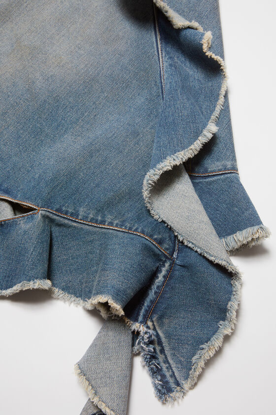 Acne Studios - Jeanskleid mit Rüschen - Mid Blue