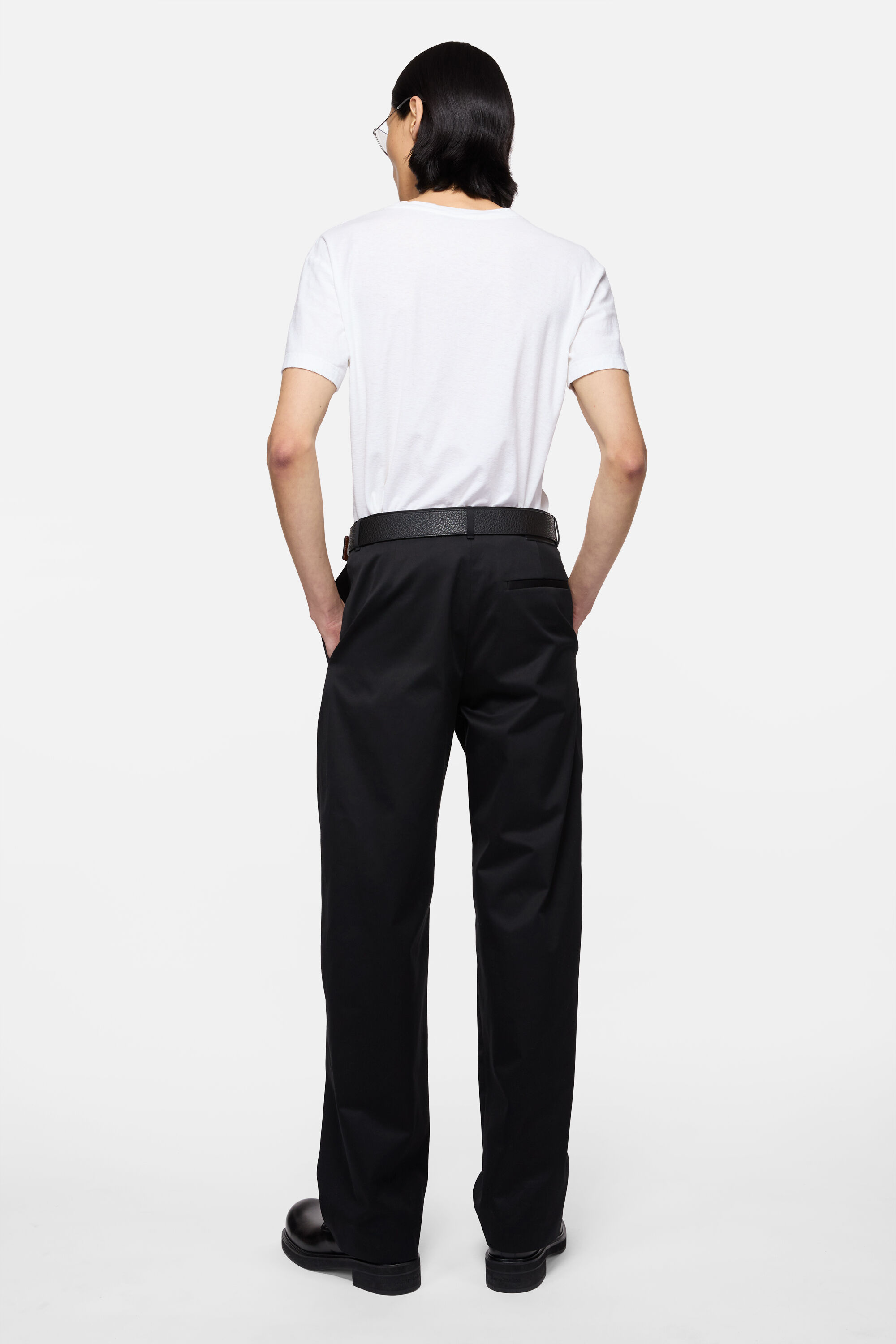 Acne Studios - Cotton satin trousers - Black