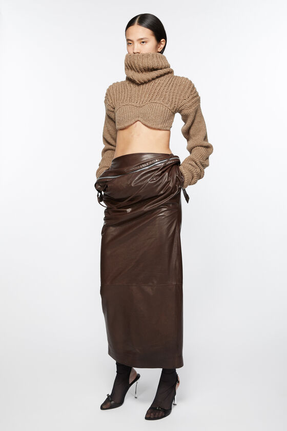 Acne Studios - Cropped high neck knit - Camel Beige