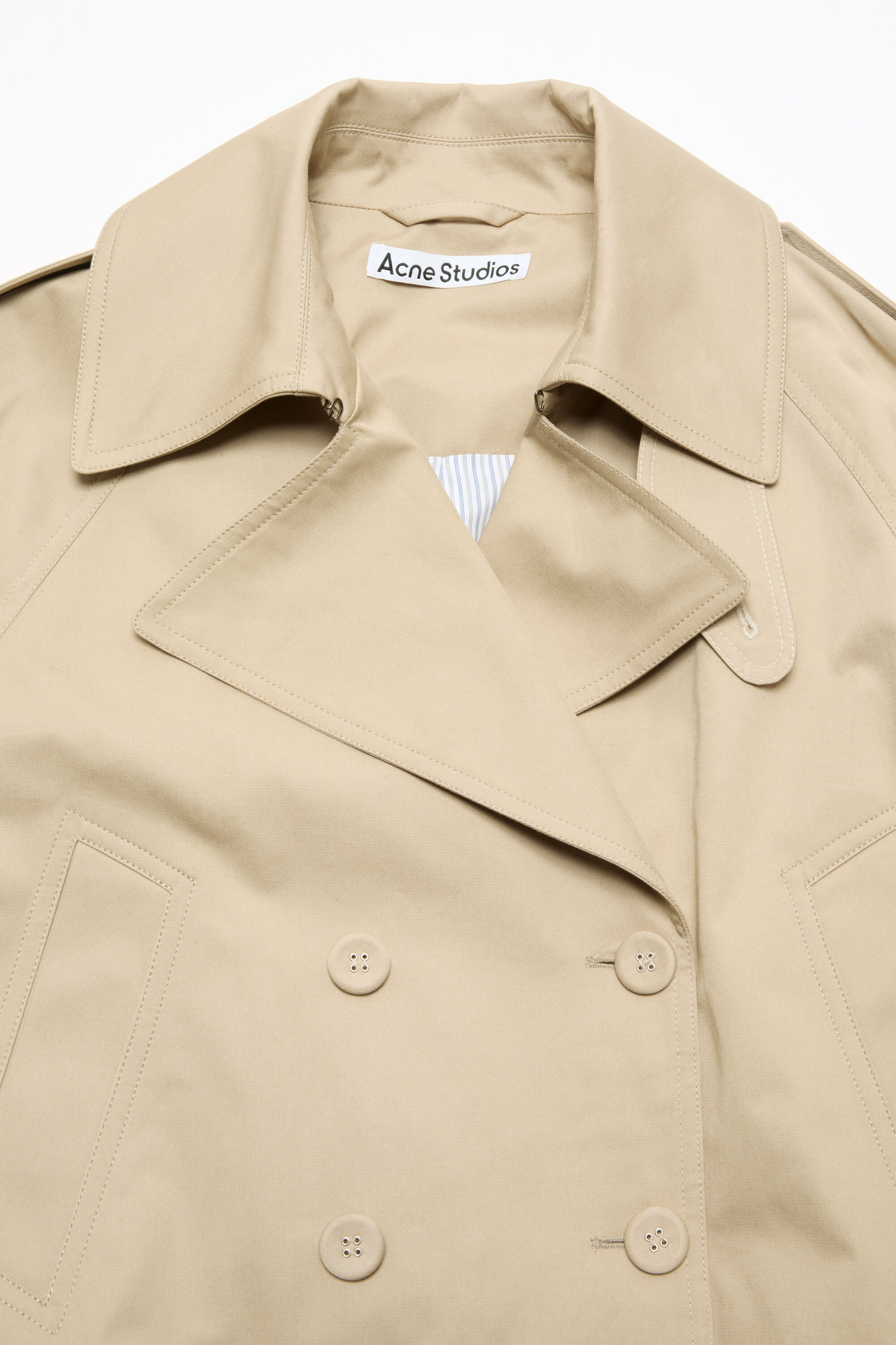 Acne Studios - Short trench coat - Pale beige