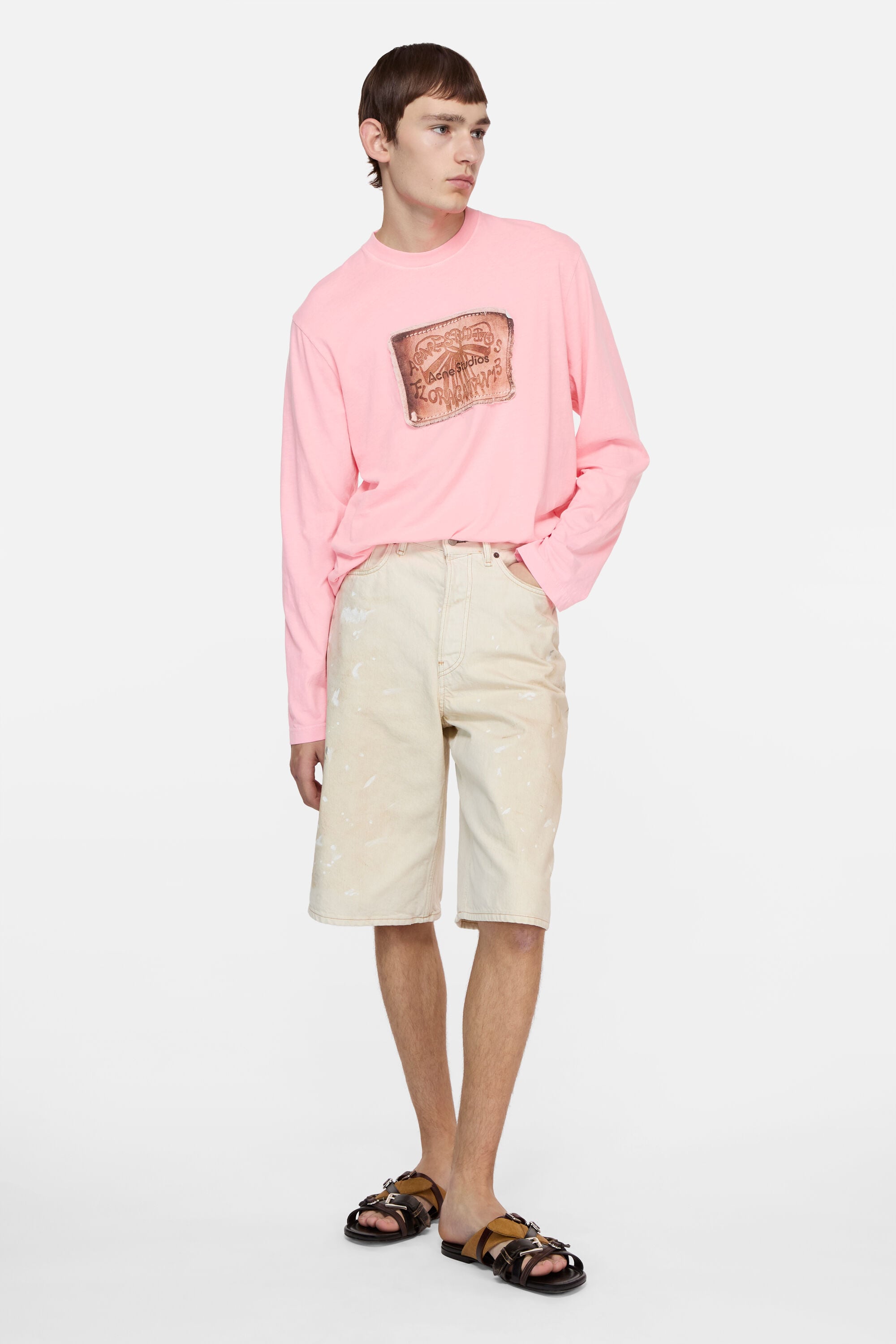 Acne Studios - Graphic t-shirt - Neon Pink