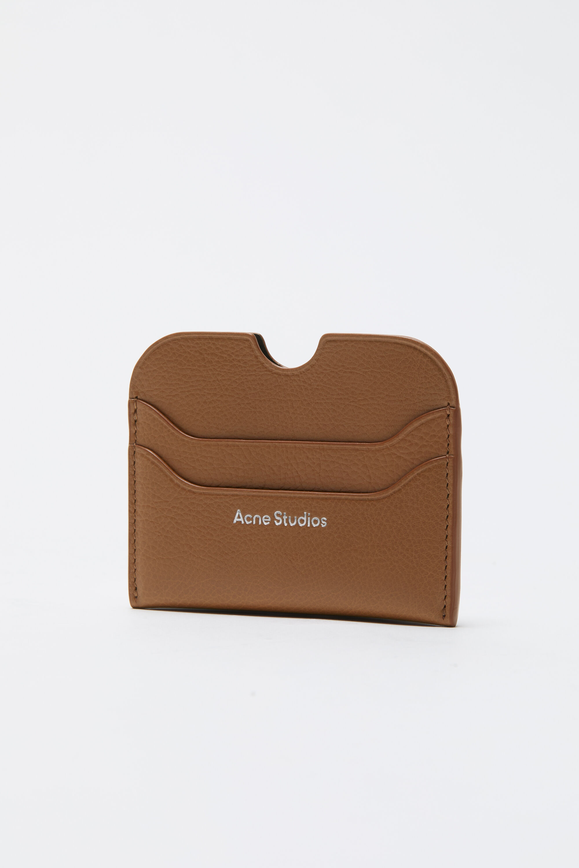 Acne Studios - Leather card holder wallet - Caramel brown