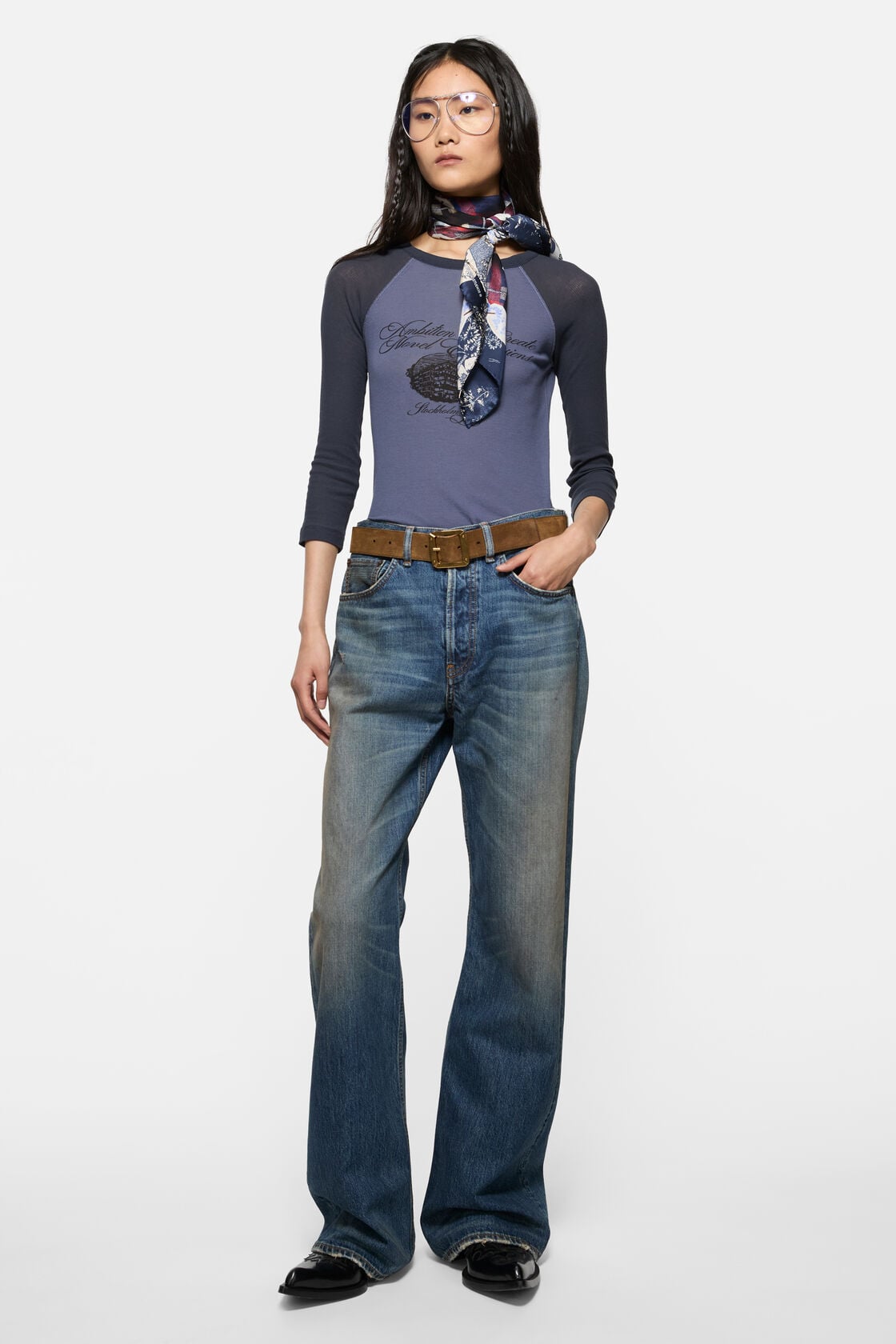 Jersey t-shirt with logo, Denim Blue, 2000x