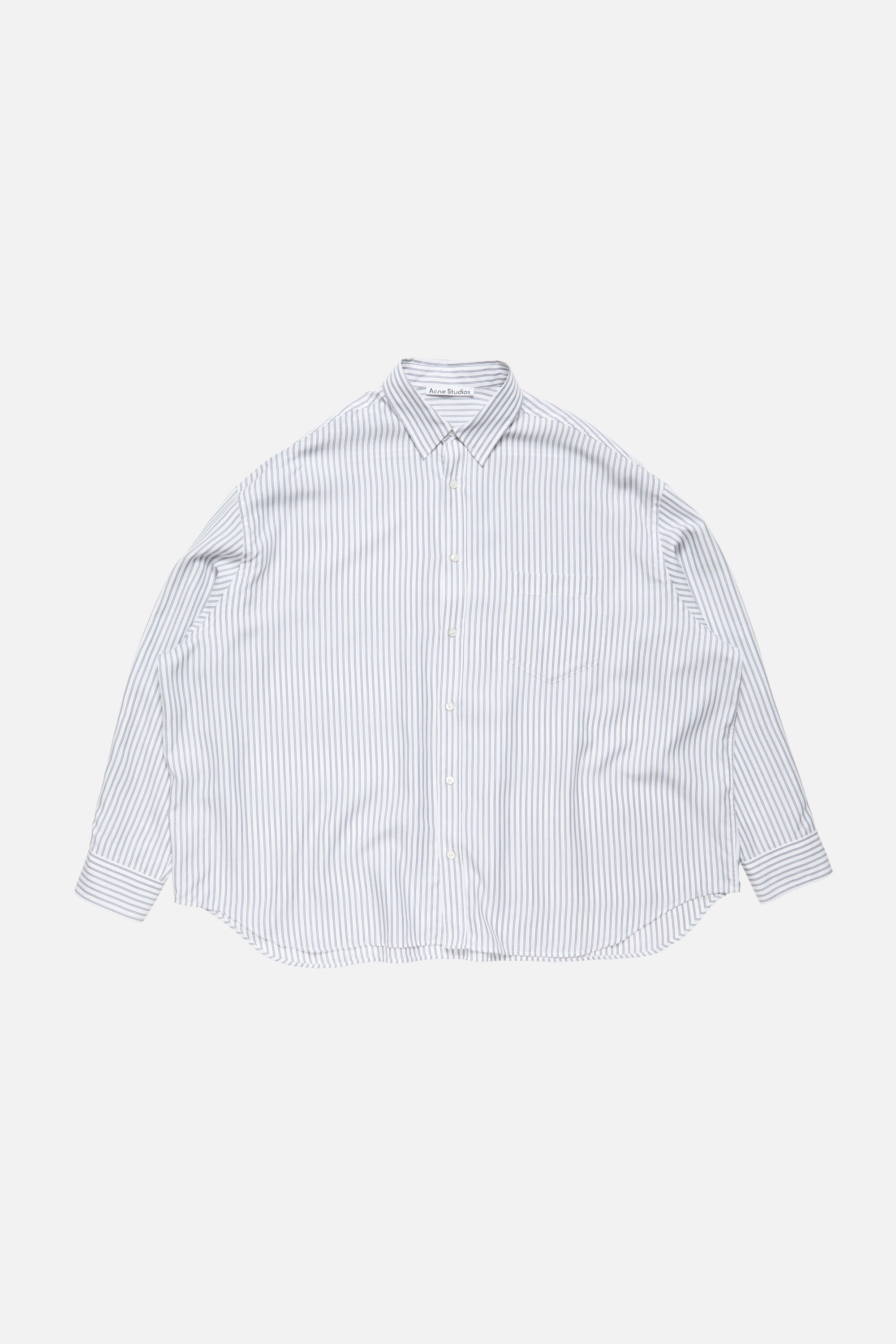 Acne Studios - ストライプボタンアップシャツ - パープル/モーブ