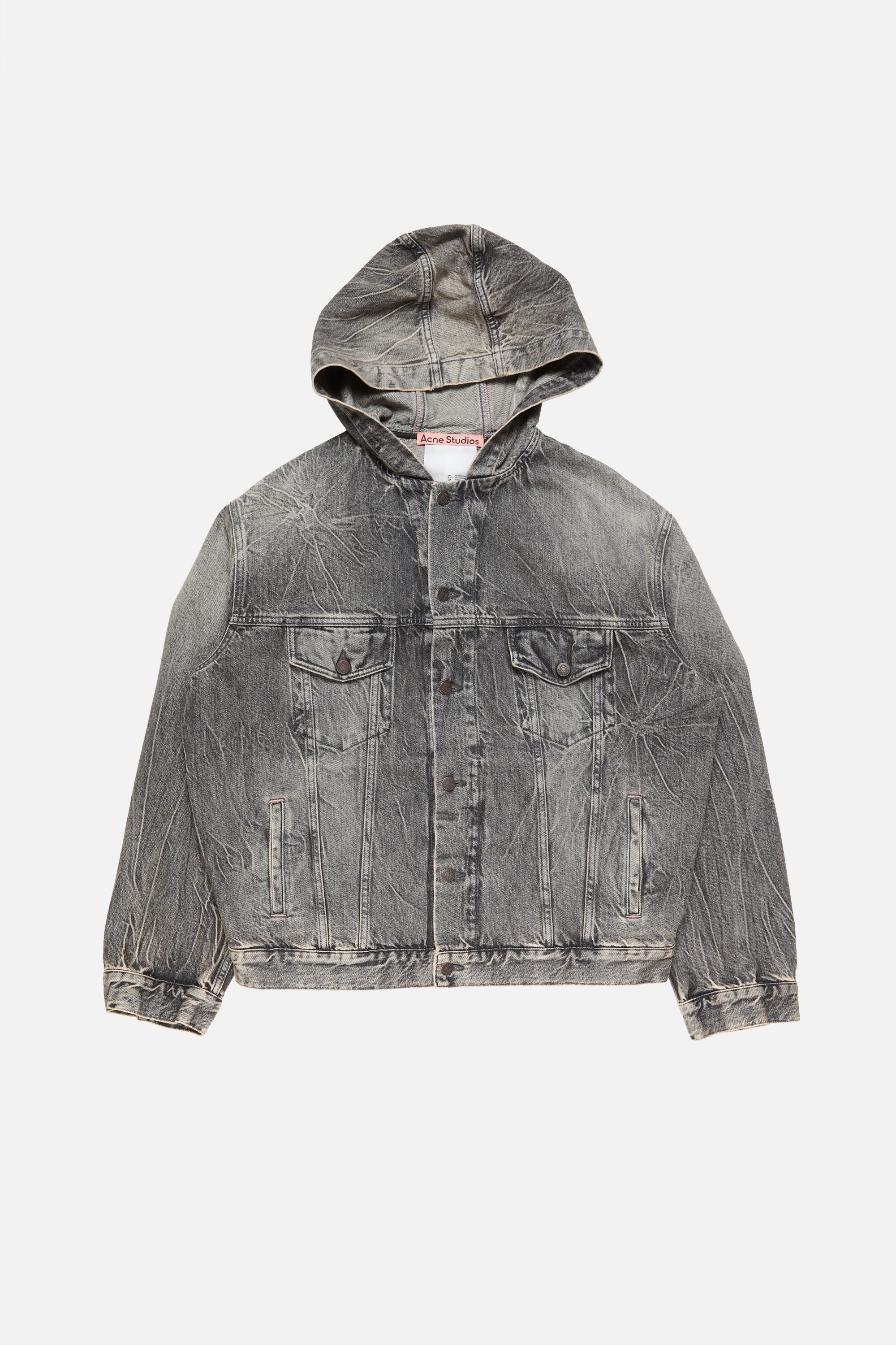 eleventy フード付きデニムジャケット Acne Studios - フード付きデニムジャケット - ウォッシュドブラック