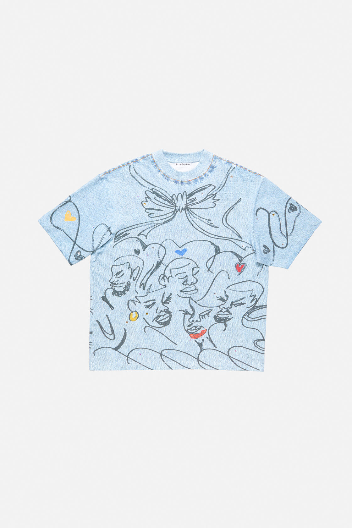 Printed t-shirt - Relaxed fit, Light blue, 2000x
