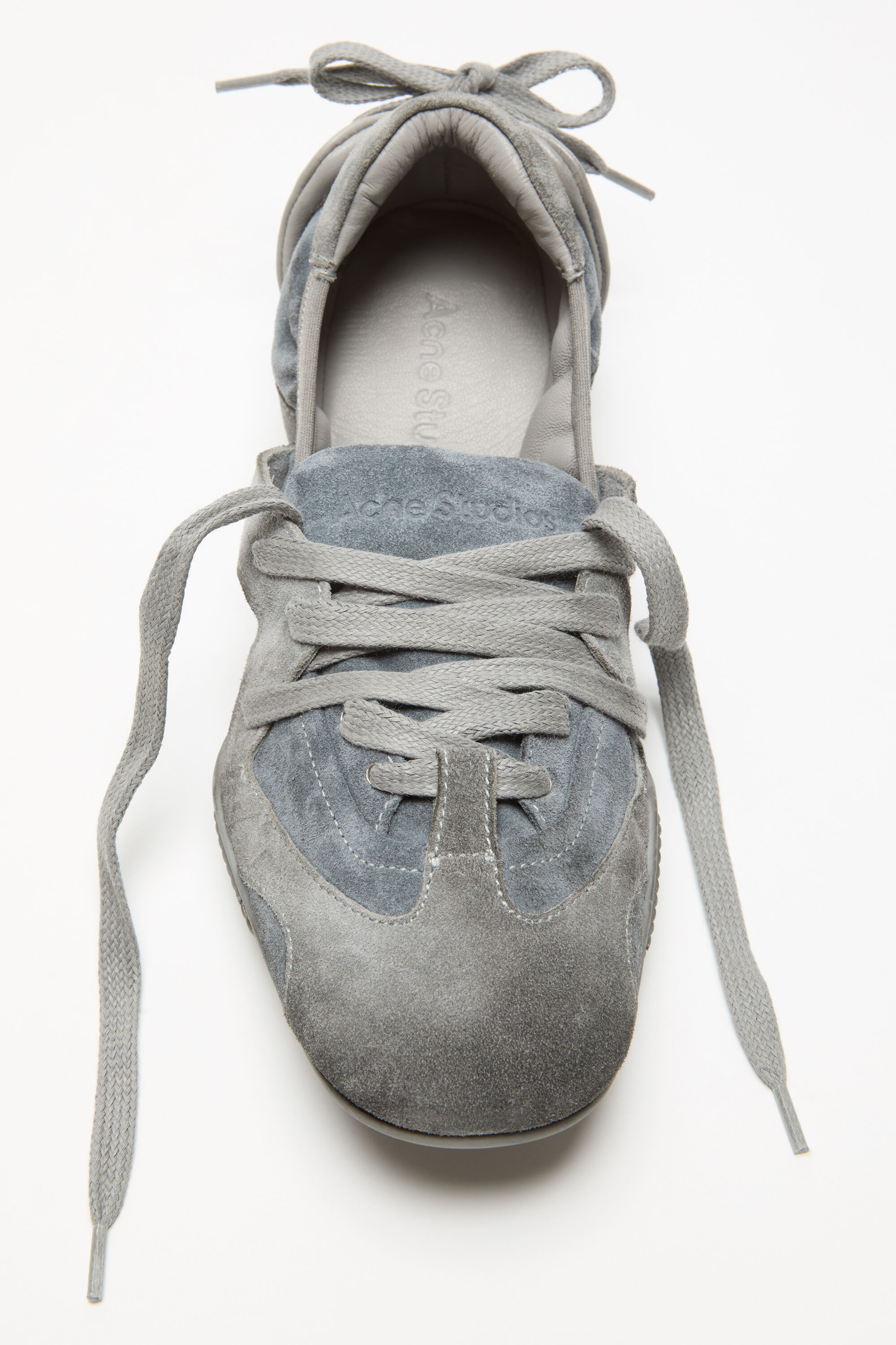 Acne Studios - Lace-up suede shoes - Multi grey