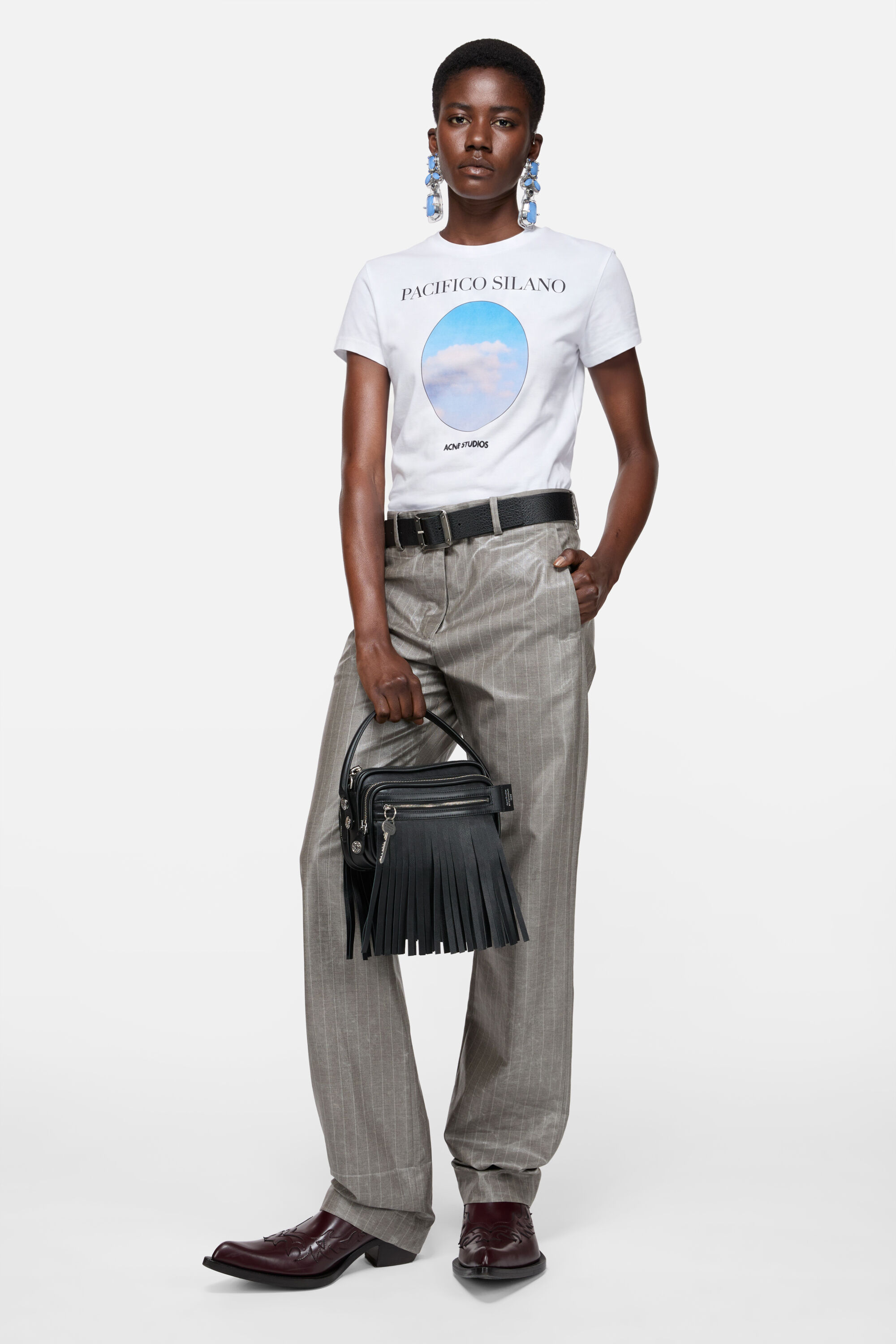 Acne Studios - フィットグラフィックTシャツ - オフホワイト