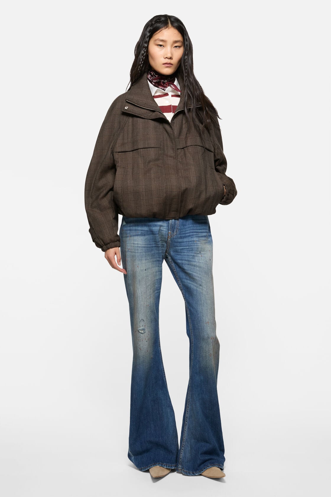 Wool jacket, Brown/black, 2000x
