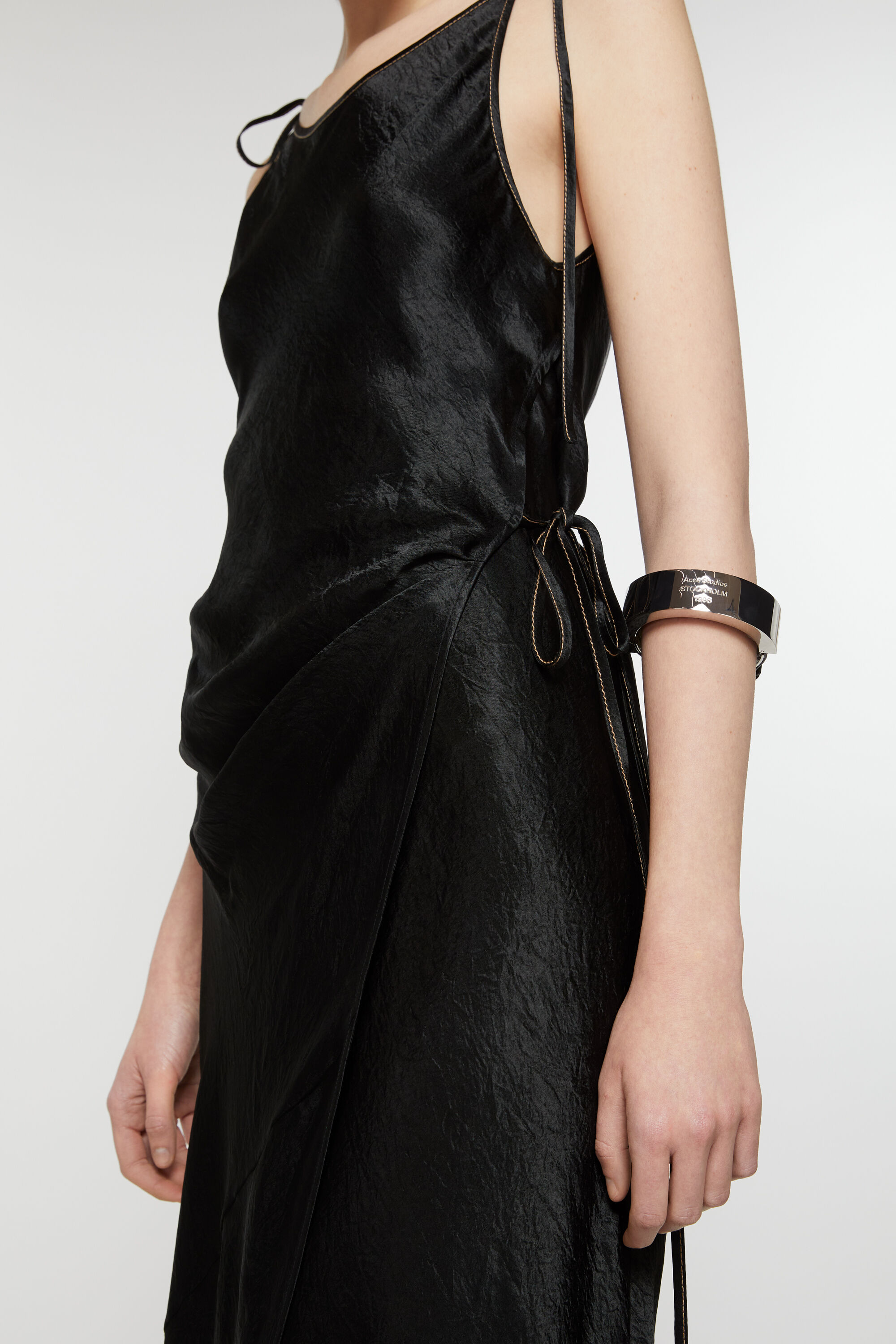 Acne Studios - サテンドレス - ブラック