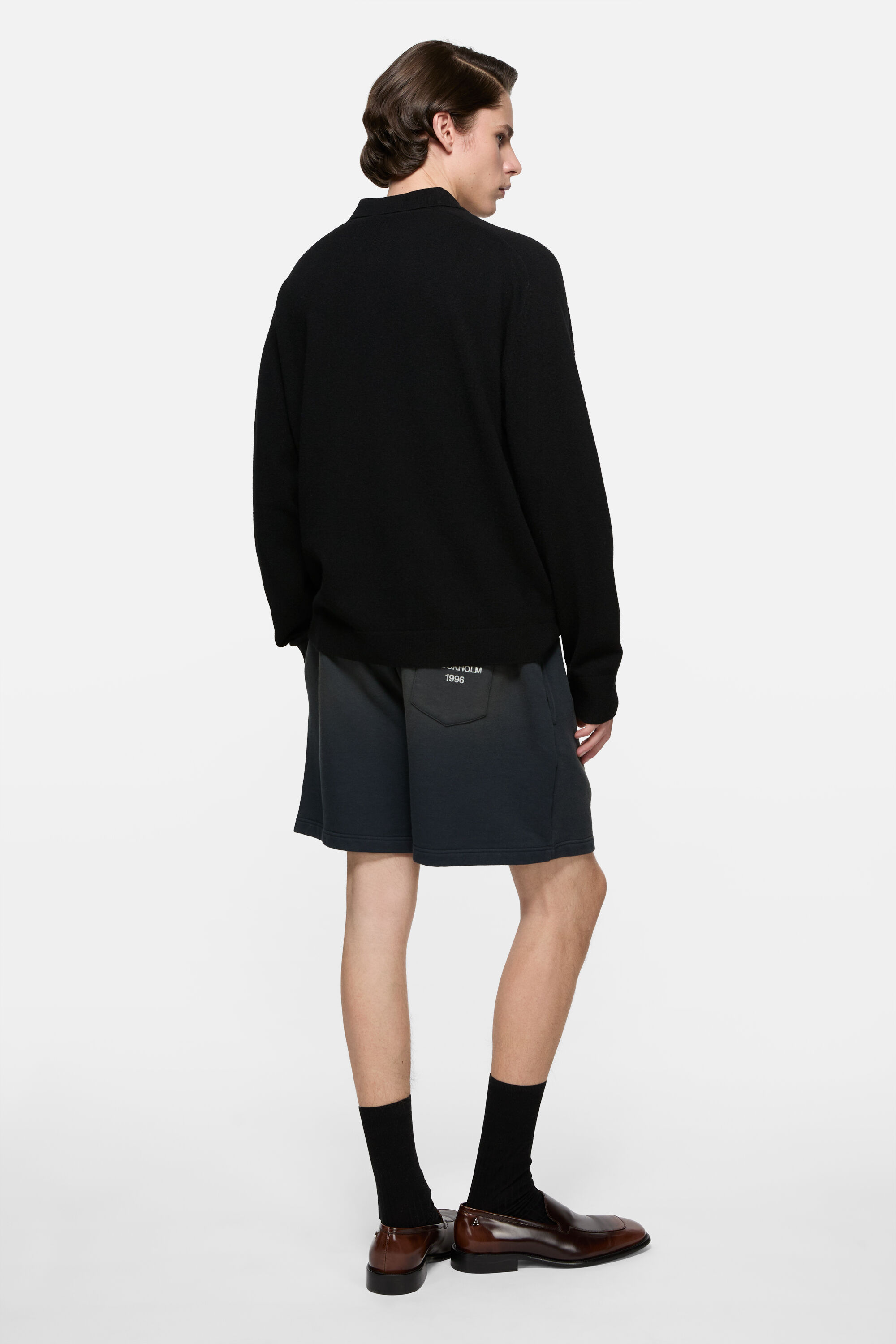 Acne Studios - Wool knit polo - Black