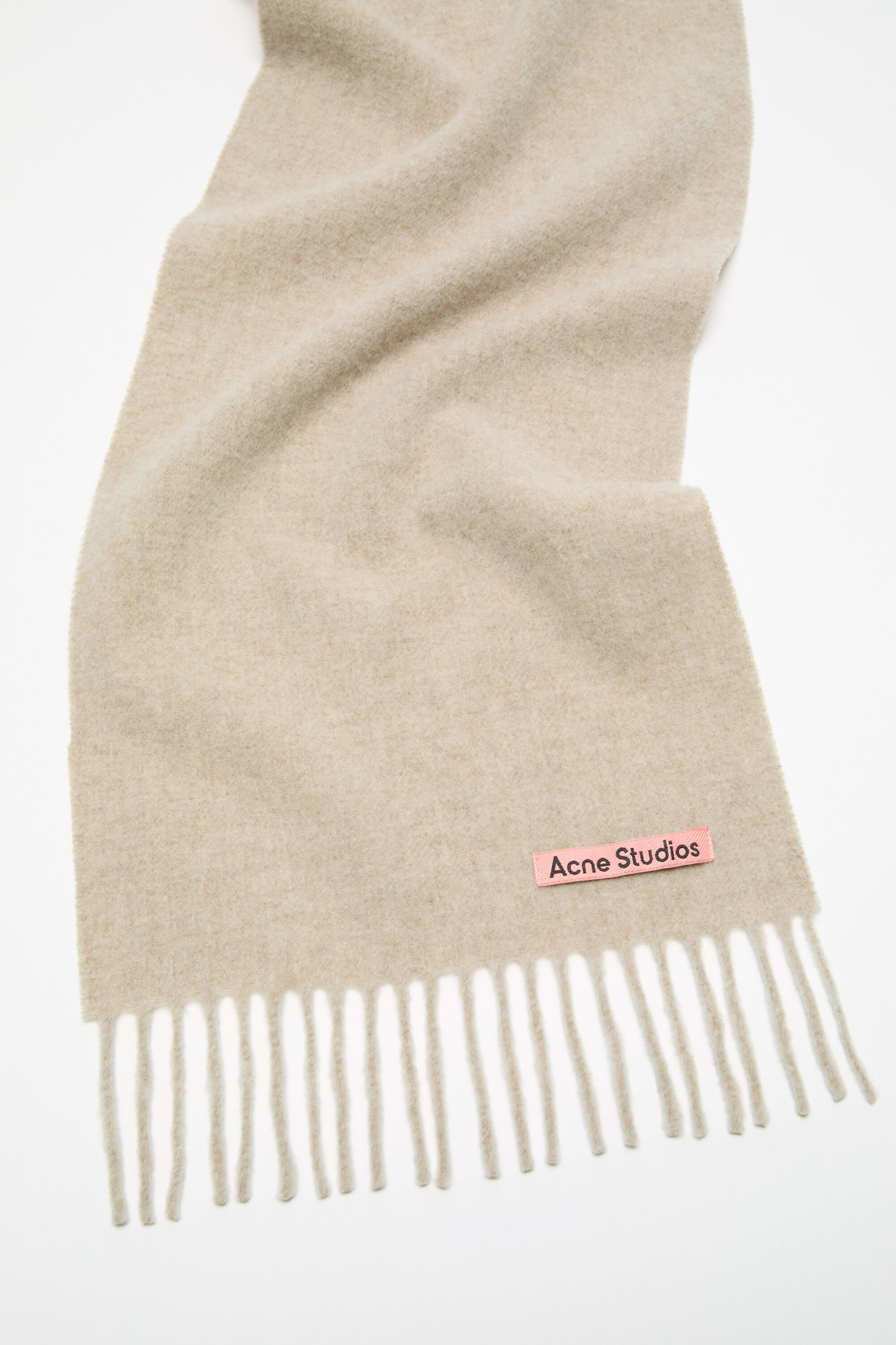 Acne Studios - フリンジウールスカーフ - スキニー - オートミール