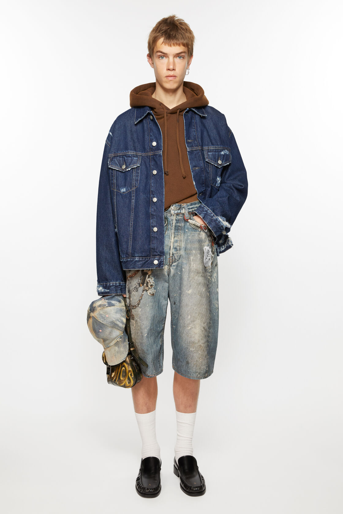 Loose fit shorts, Mid blue, 2000x