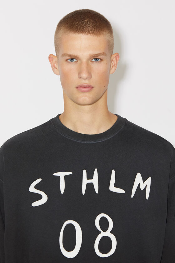 Acne Studios - Patch print sweater - Relaxed fit - Carbon grey