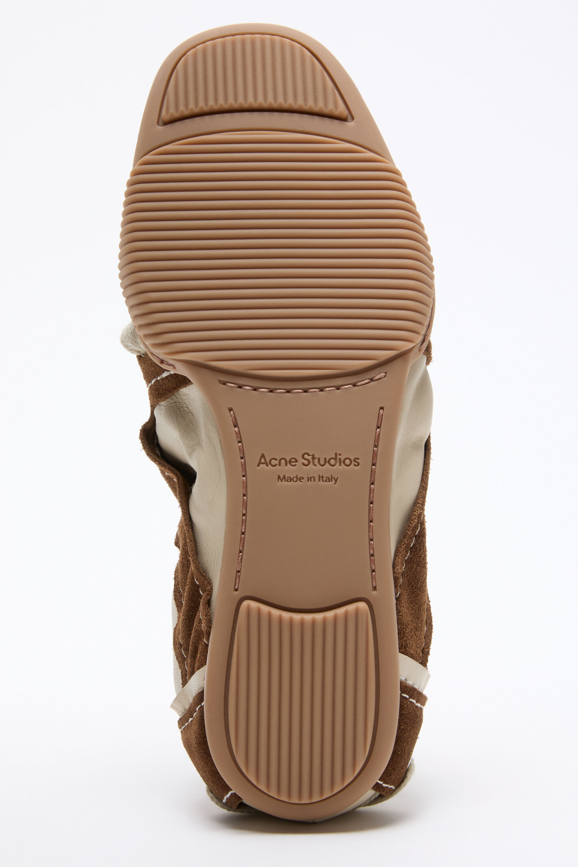 Acne Studios - Suede lace-up shoes - Off white/brown