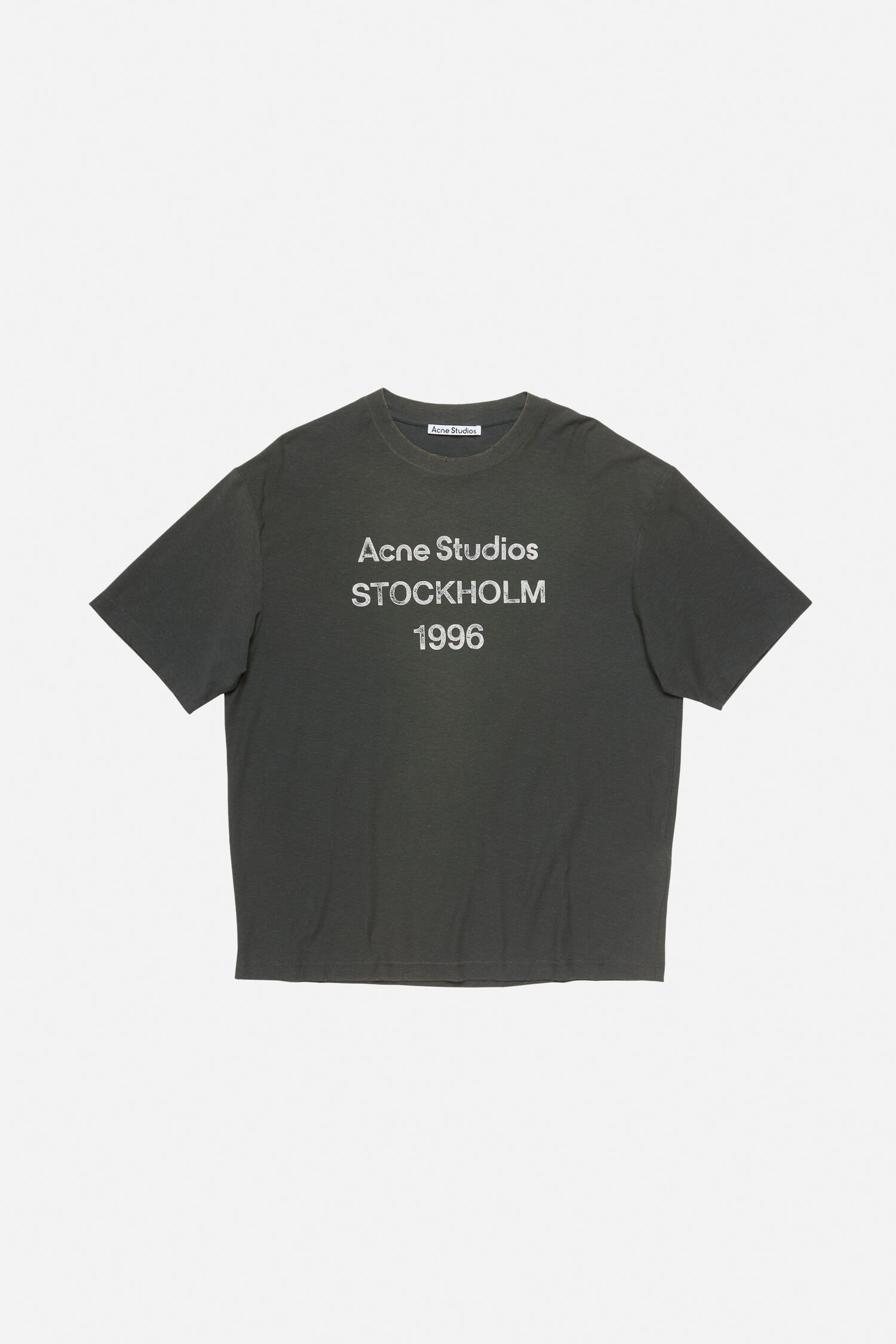 Acne Studios - ロゴTシャツ - リラックスフィット - フェイデッドブラック 