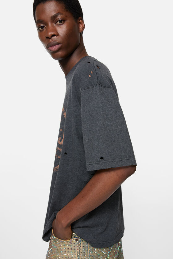 Acne Studios - ロゴTシャツ - リラックスフィット - ブラックメランジ