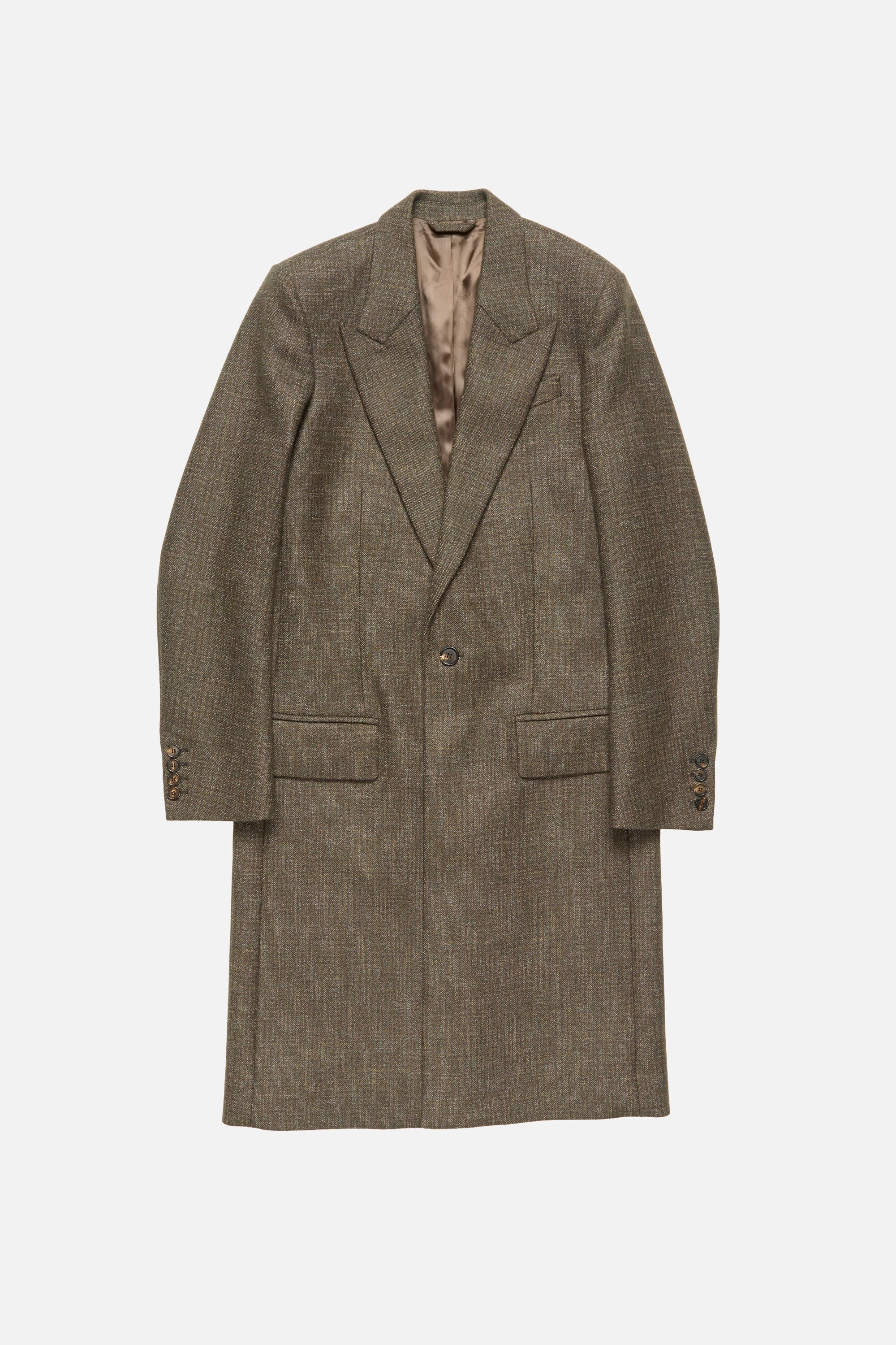 ACNE STUDIOS シングルブレスドコート　46 2024 Acne Studios - ウールシングルブレストコート - ブラウン