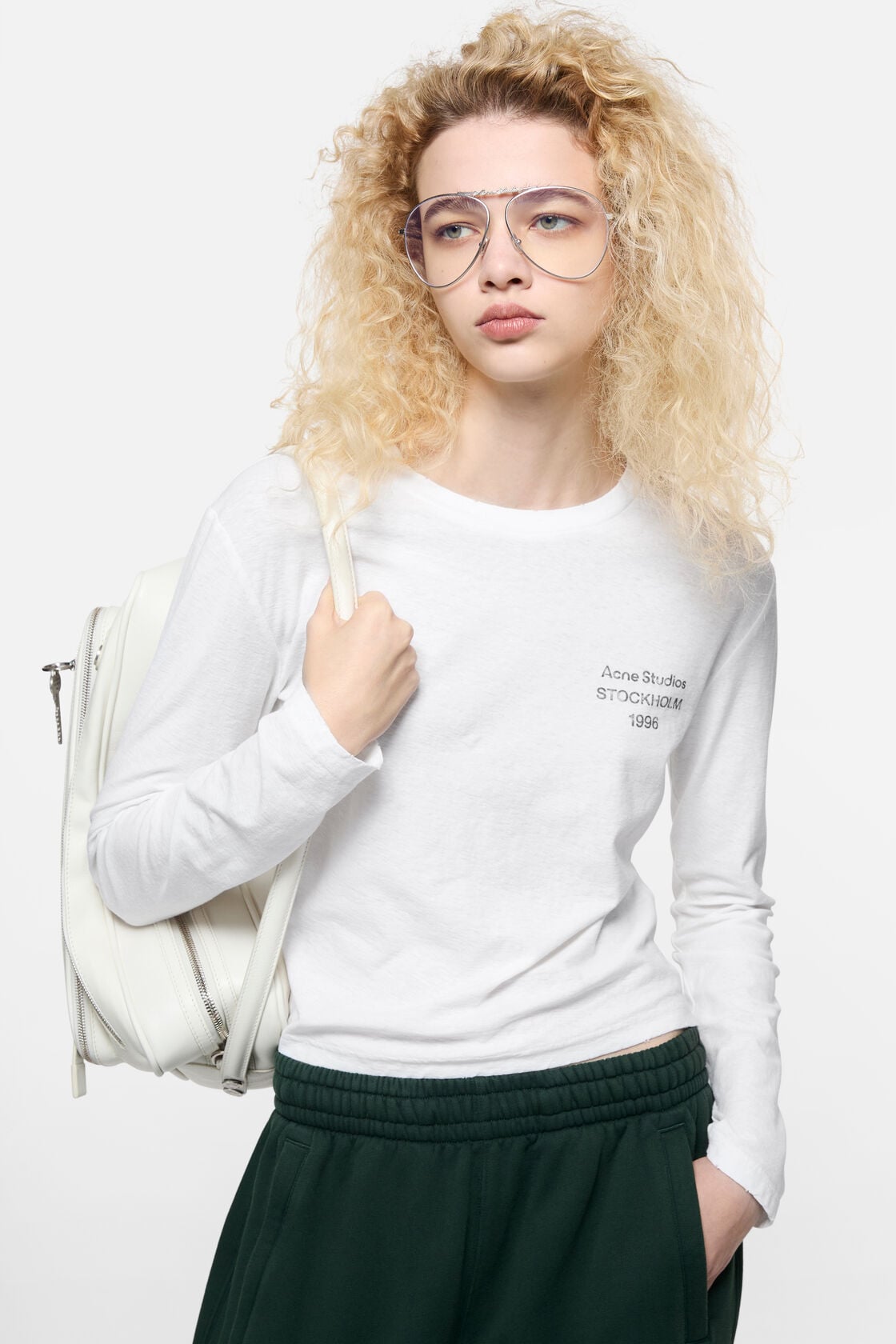 Distressed logo t-shirt, Off white, 2000x