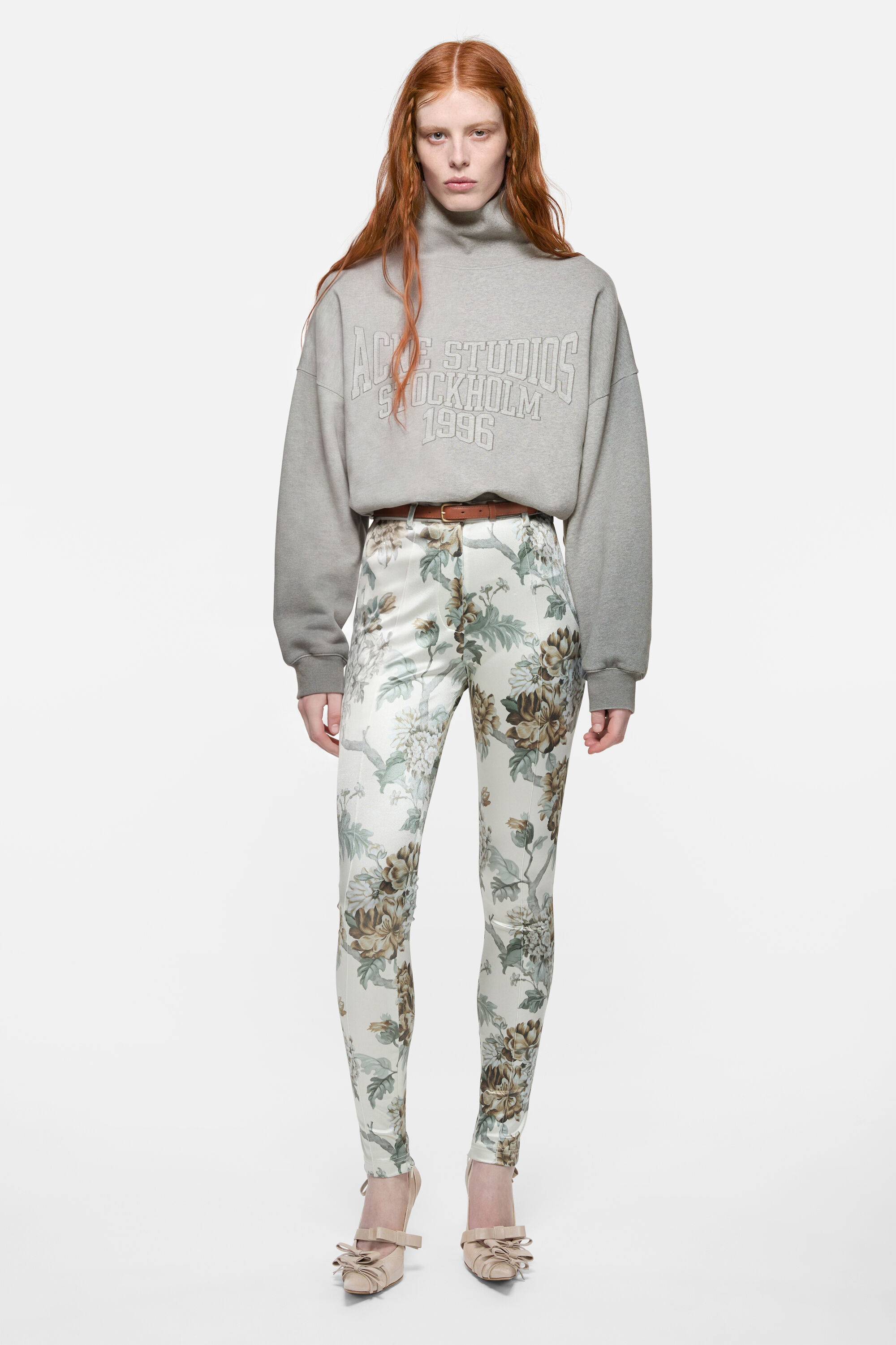 Acne Studios - Fleece sweatshirt with logo - Grey Melange