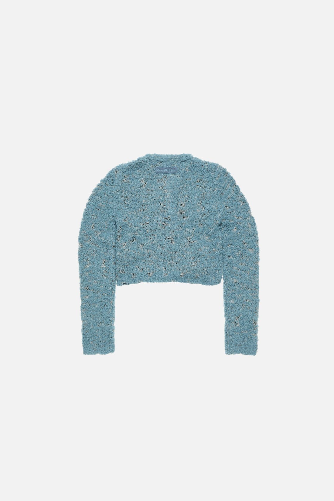 Bow wool cardigan, Dirty blue, 2000x