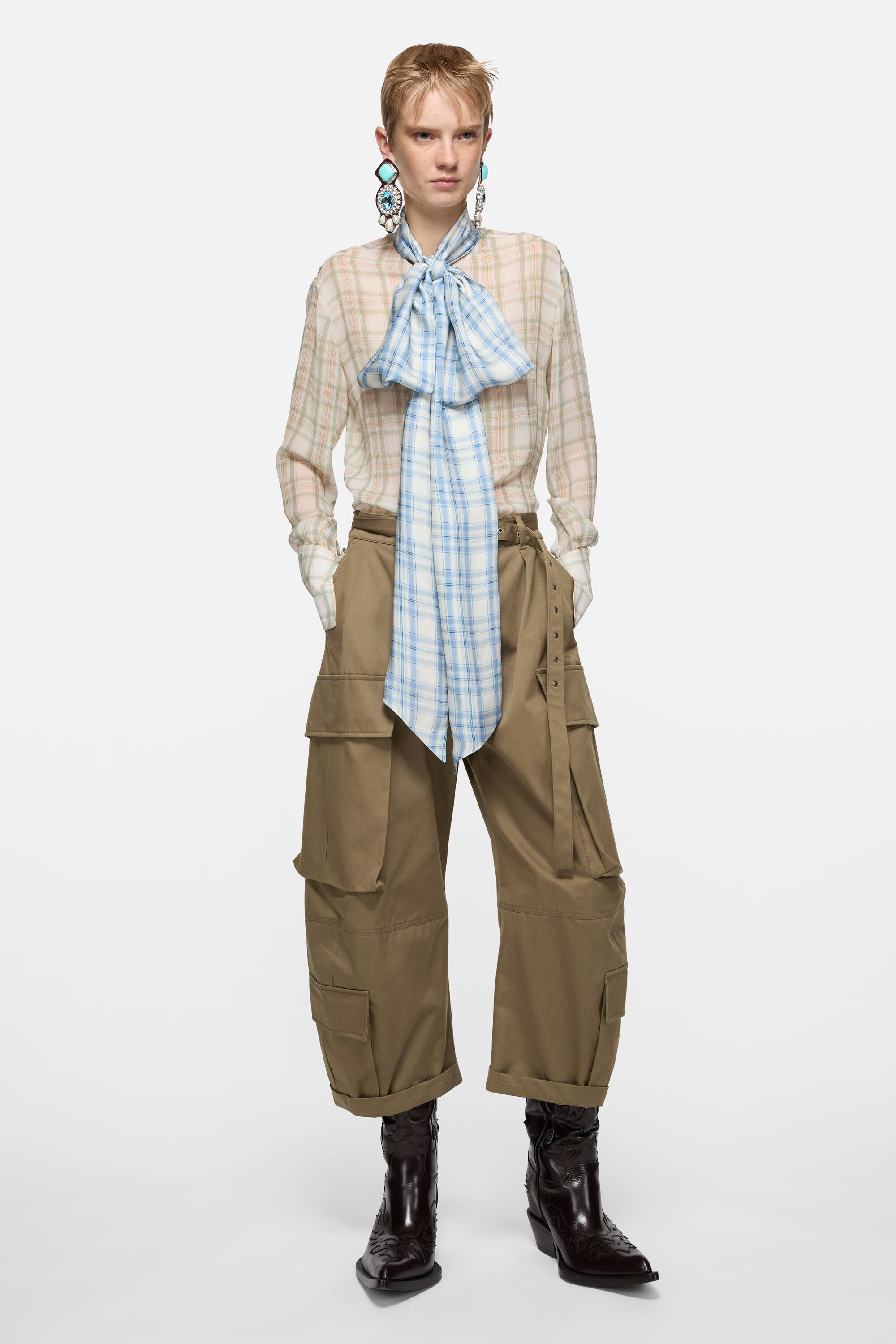 Acne Studios - ツイルカーゴトラウザーズ - カーキグリーン