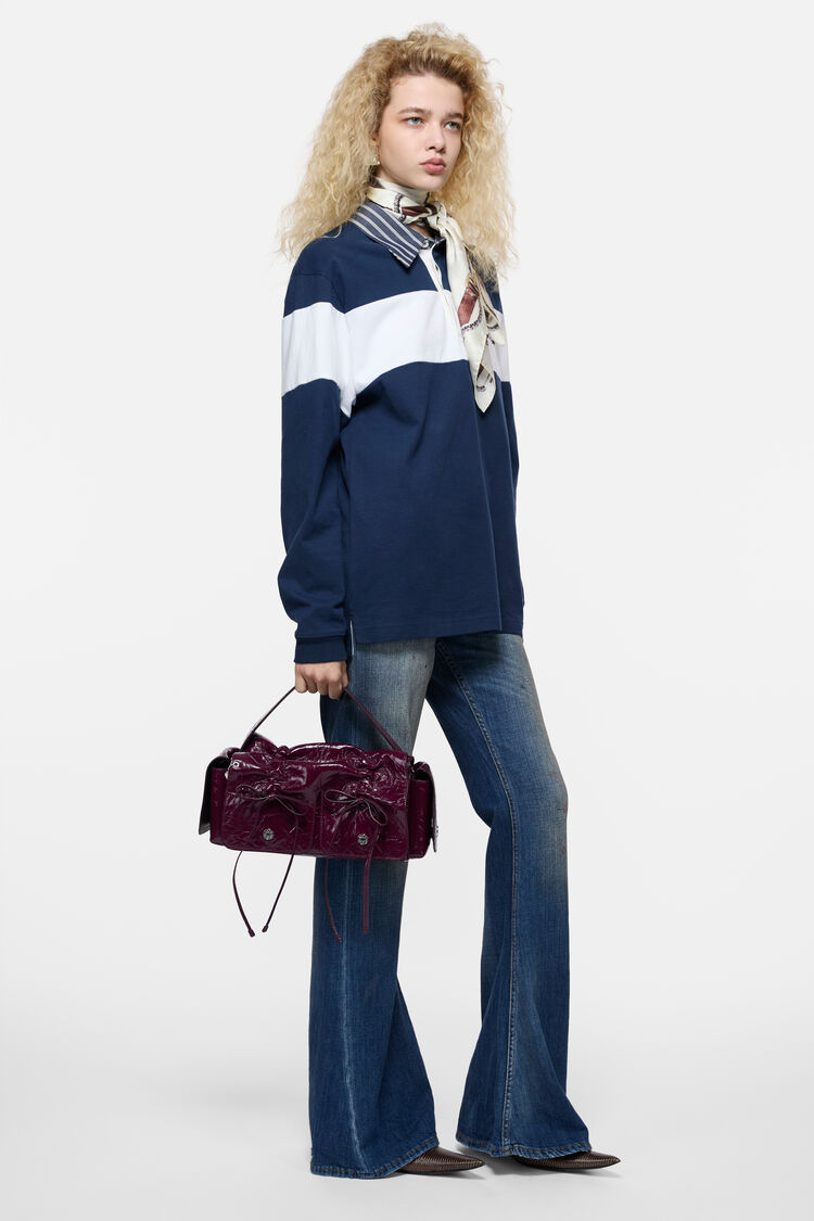 Multipocket New Crinkled Patent S, Berry pink