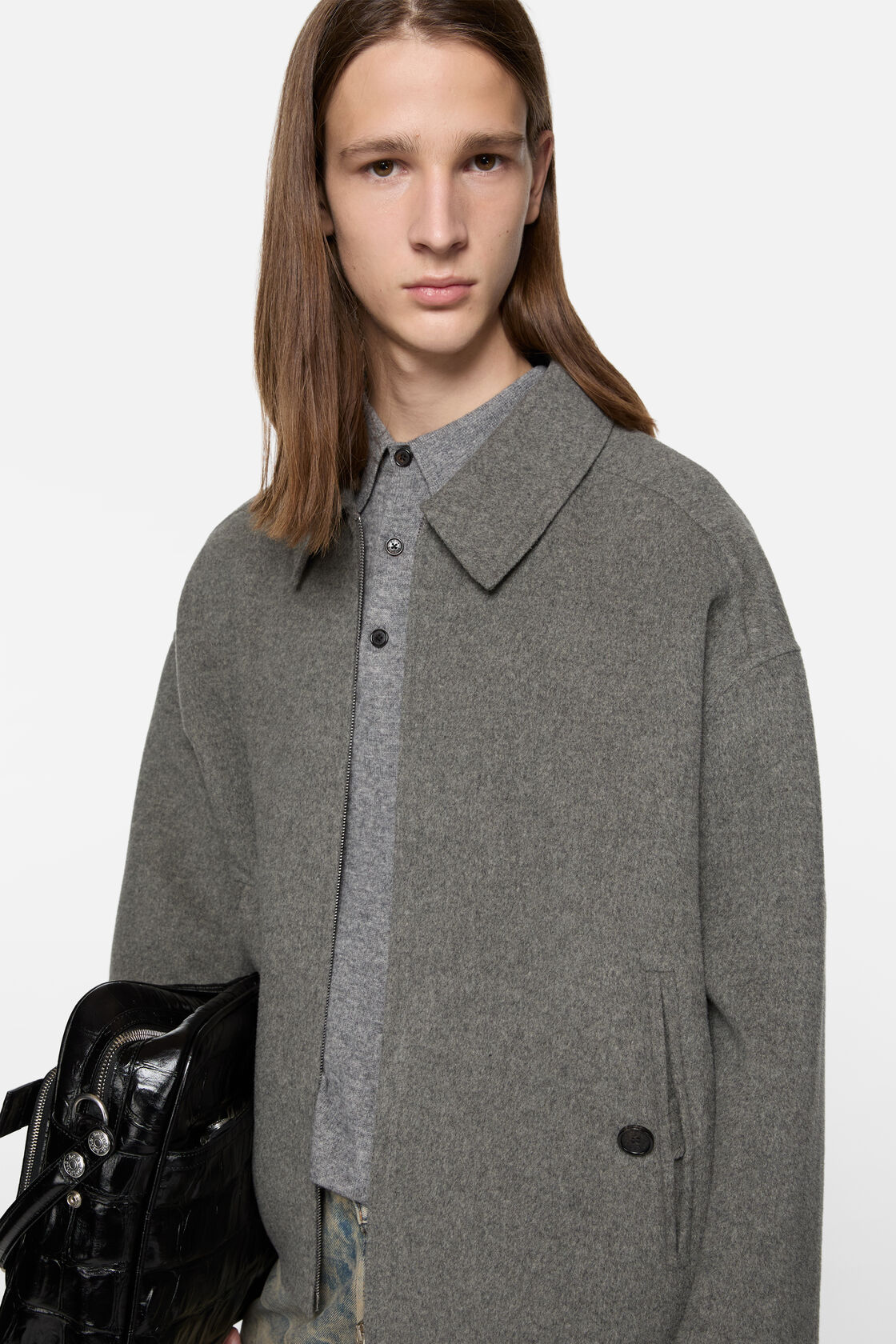 Cashmere jacket, Vintage grey melange, 2000x