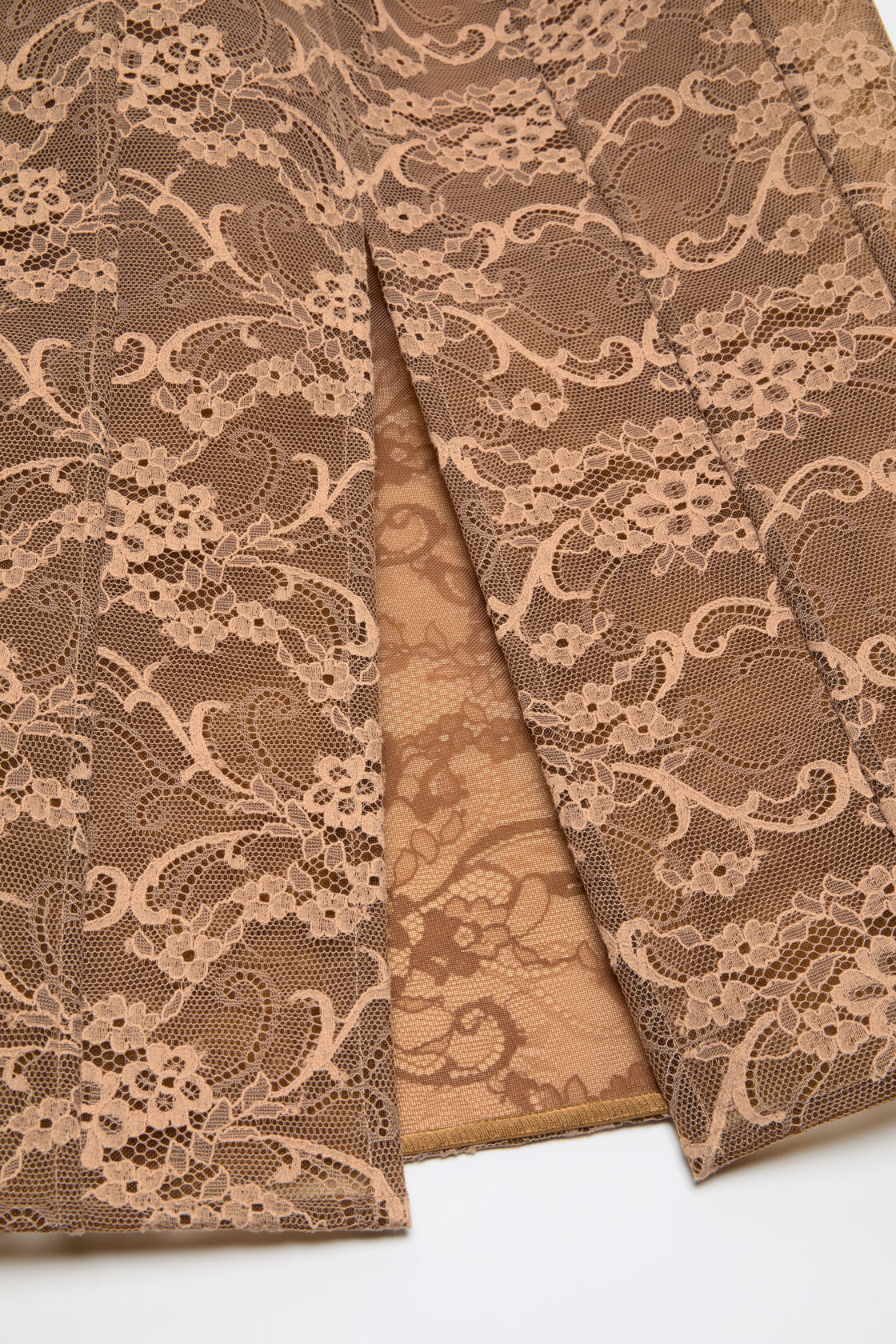 蕾丝中长半身裙, 铜棕色, 2000x