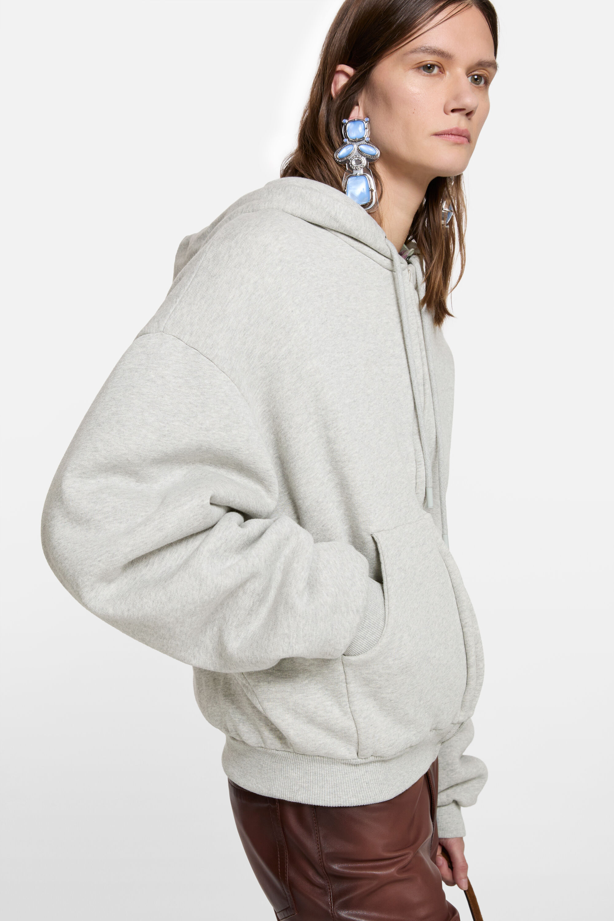 Acne Studios - Zip-up hoodie - Grey Melange