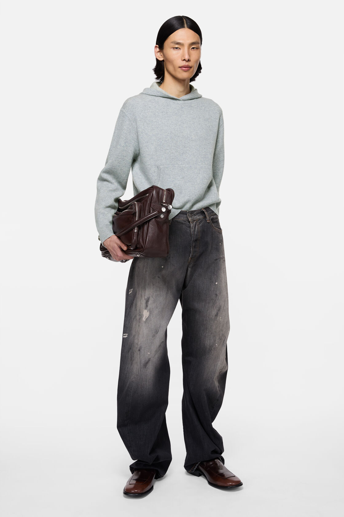 Cashmere hoodie, Cold grey melange, 2000x