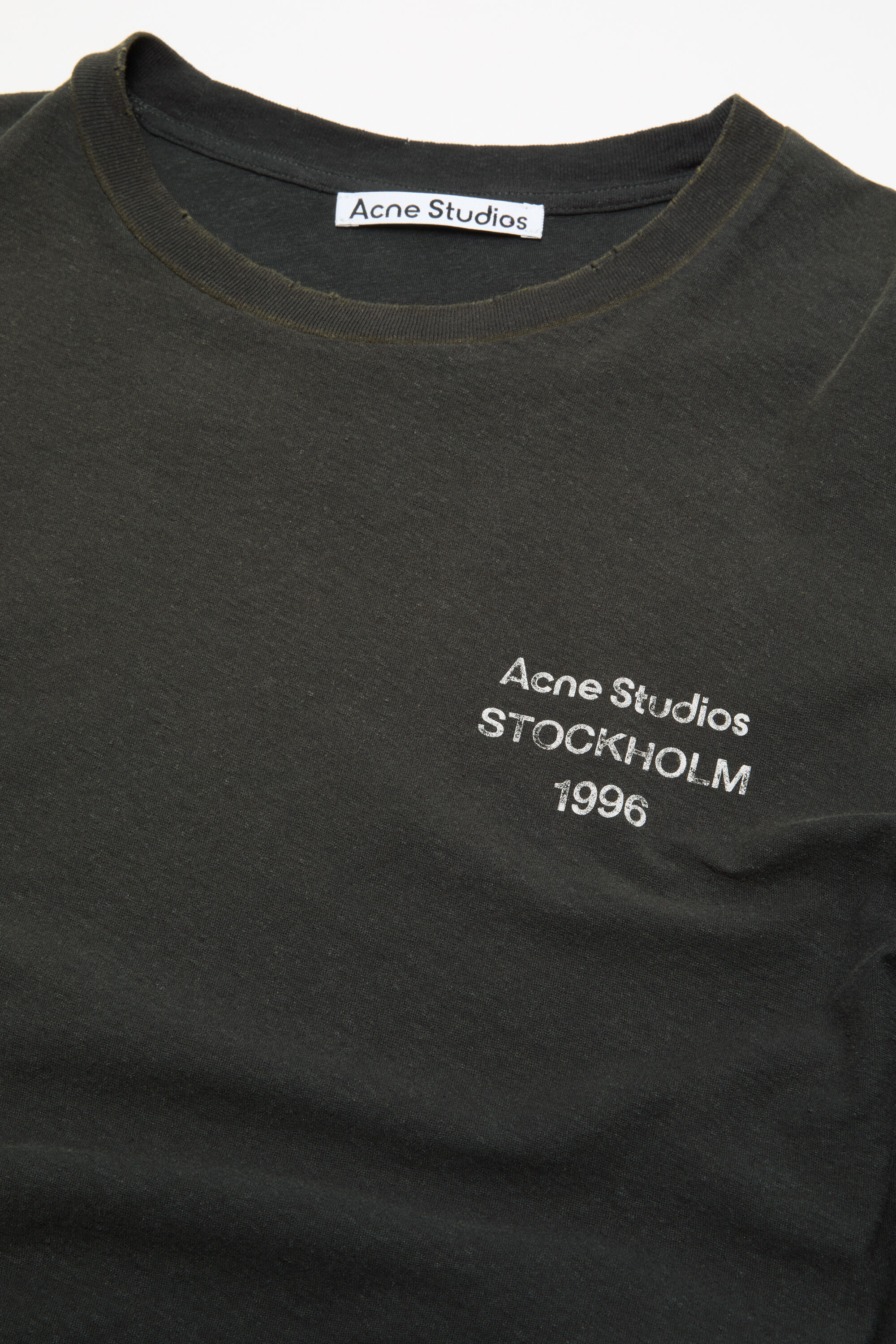 Acne Studios - ダメージロゴTシャツ - フェイデッドブラック