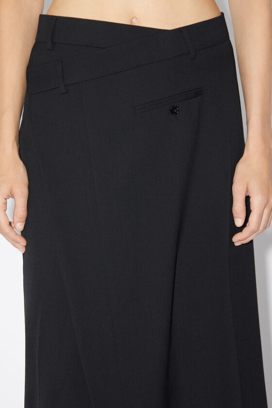 Acne Studios Tailored wrap skirt Black